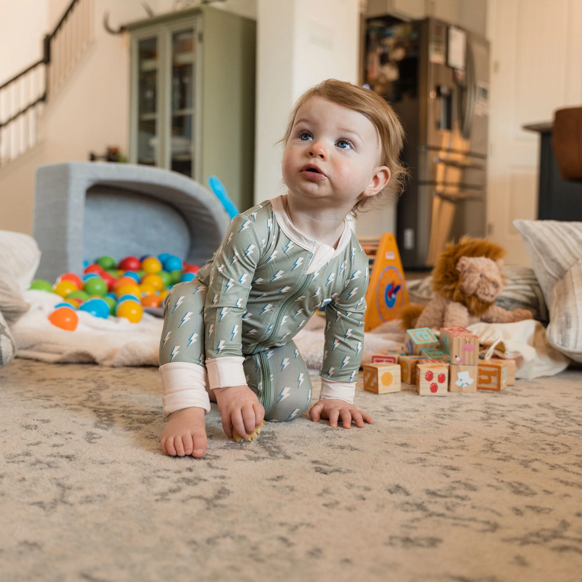 Baby Zip Up - Sage Lightning - Image 2