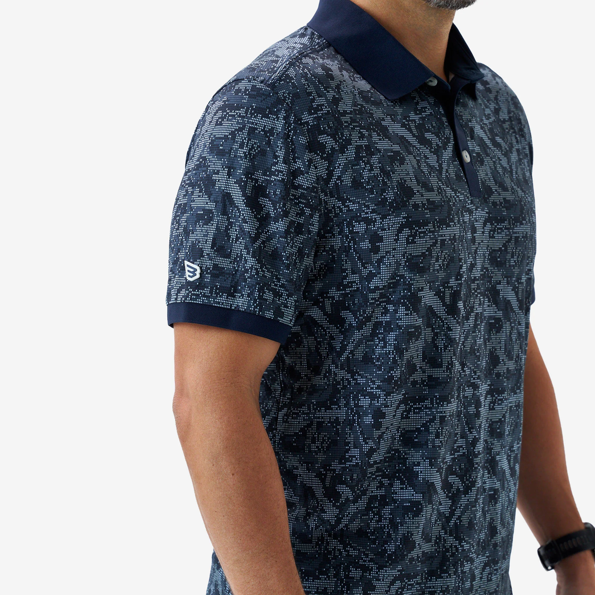 Ringer Performance Polo - Digi Camo - Navy - Image 6