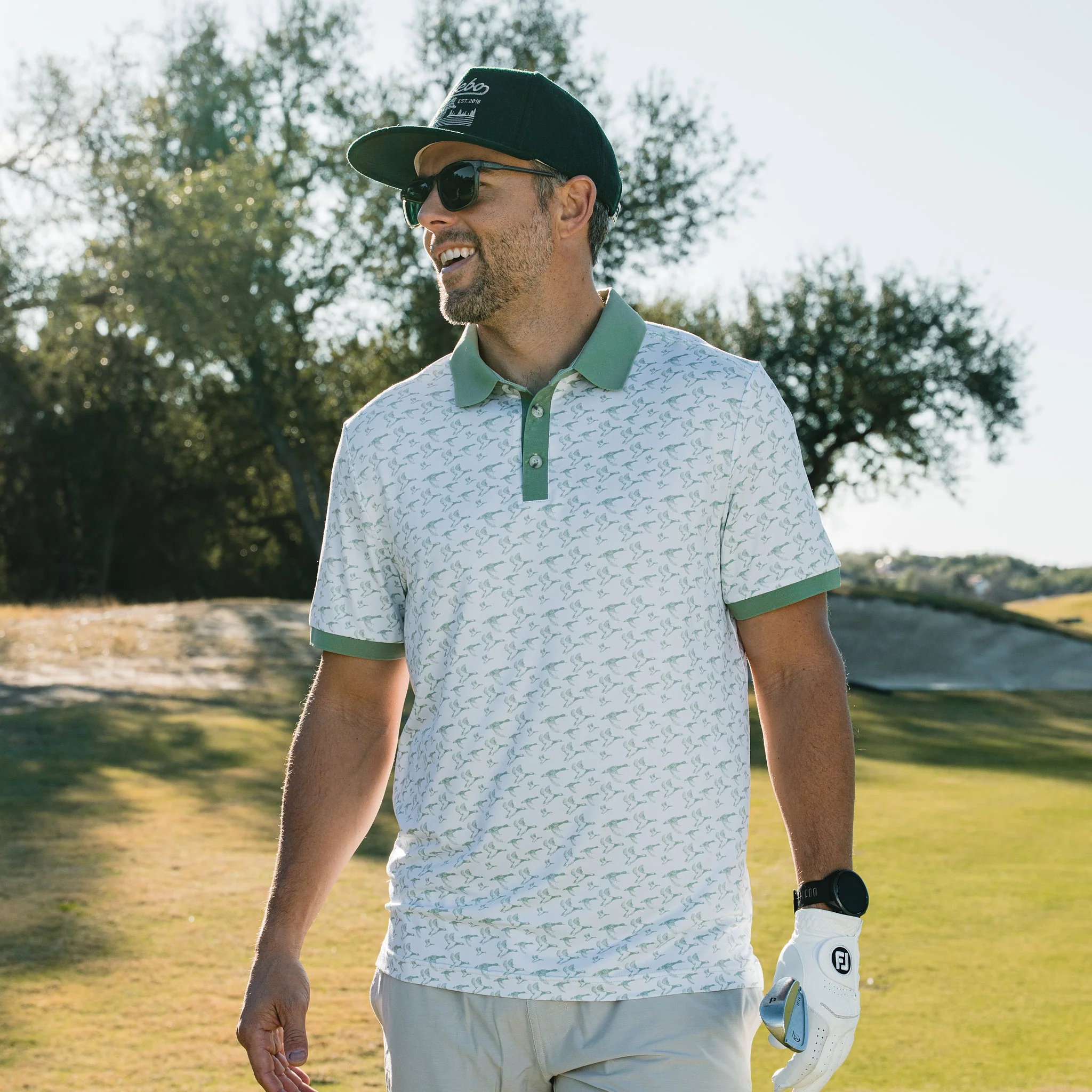 Ringer Performance Polo - Duck Season - White - Image 2