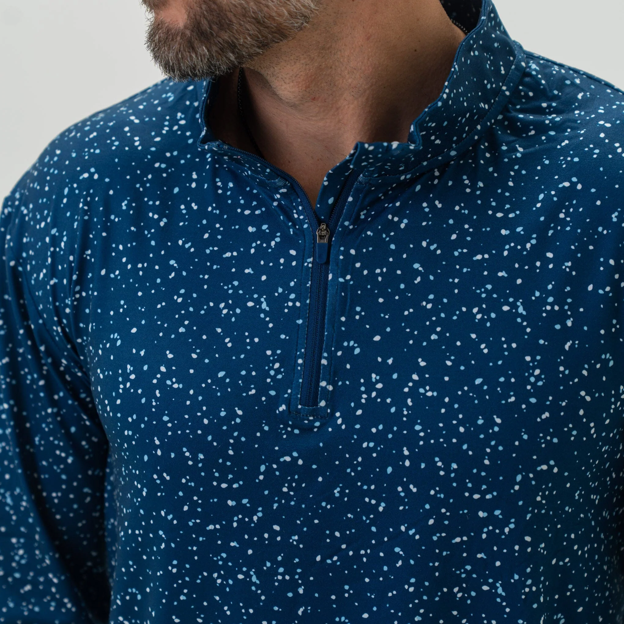 Performance Quarter Zip - Navy Speckled - Image 4