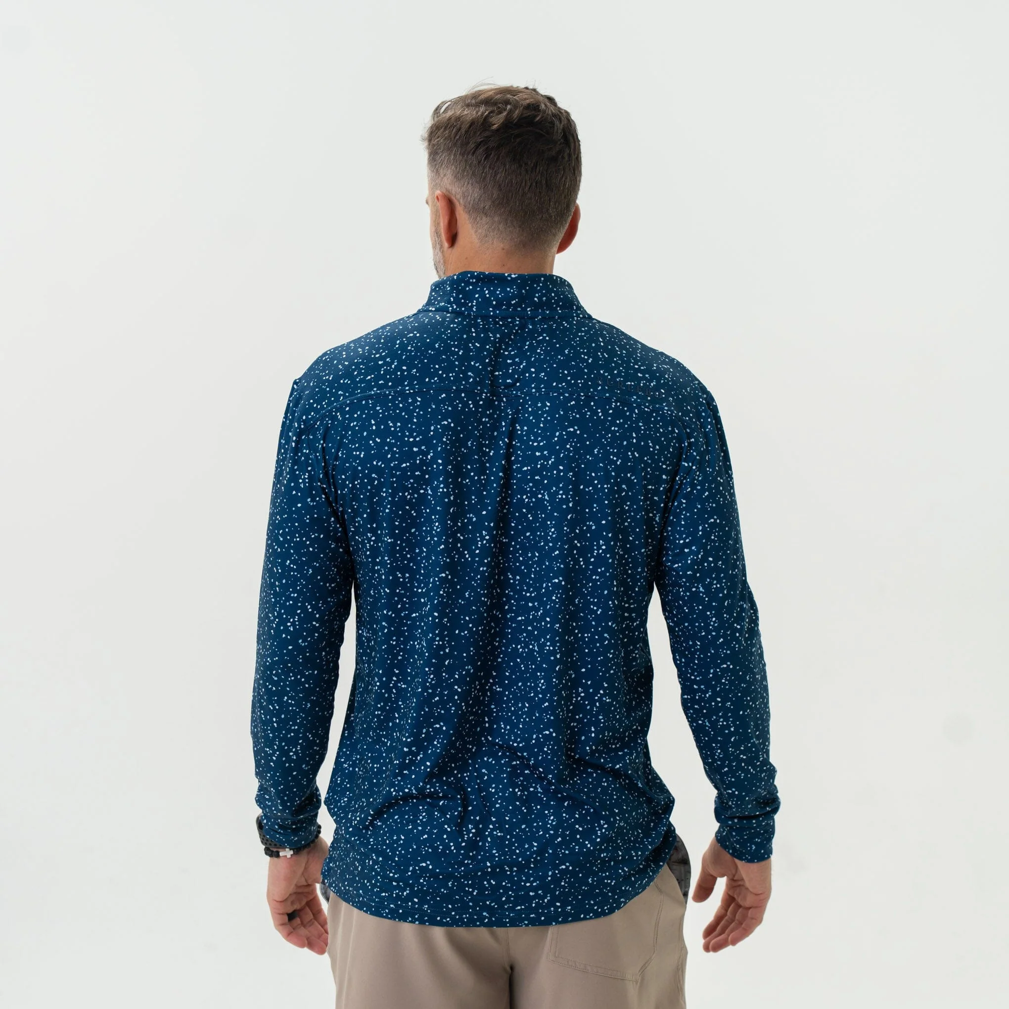 Performance Quarter Zip - Navy Speckled - Image 6