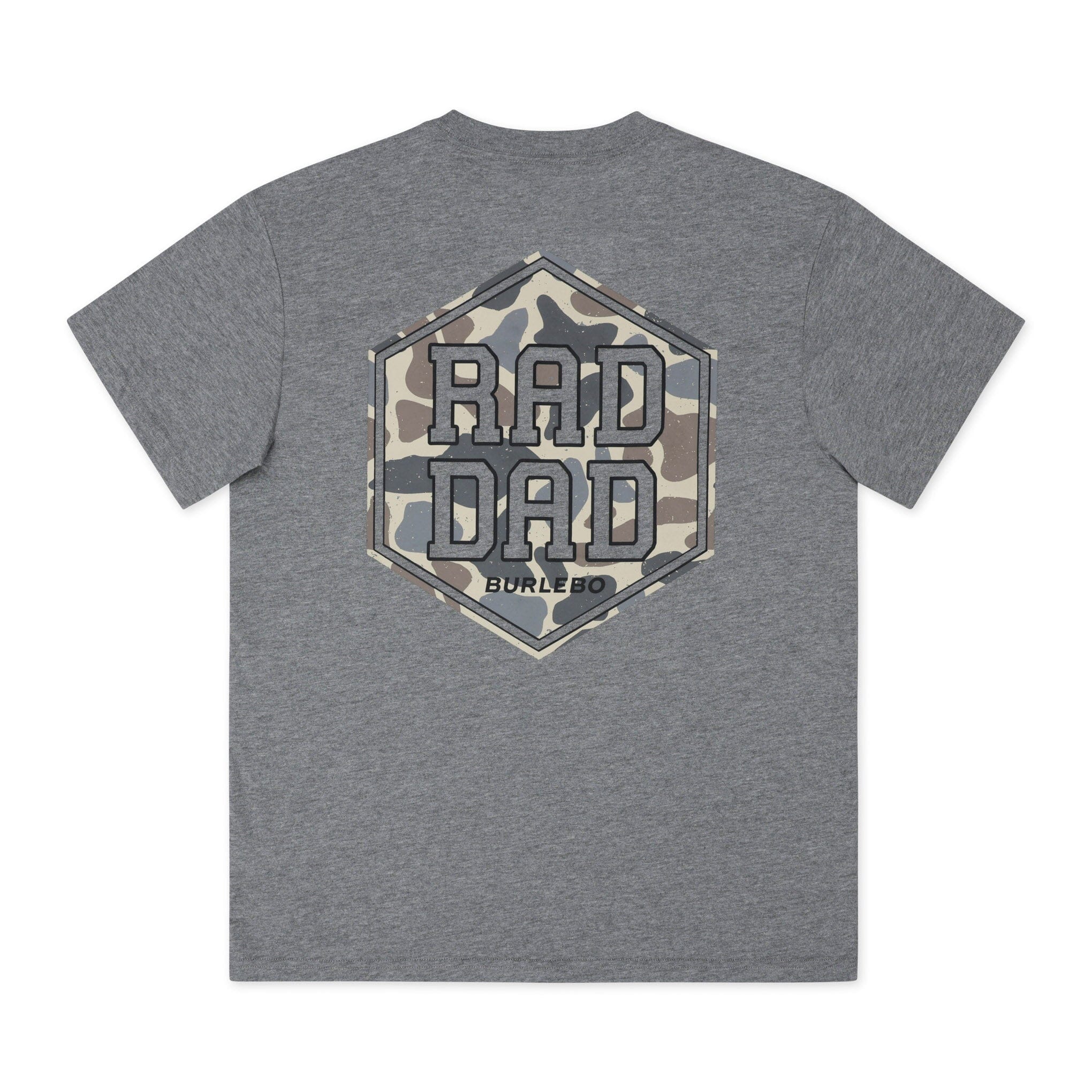 Short Sleeve Tee - Rad Dad Deer Camo - Dark Heather Grey - Image 4