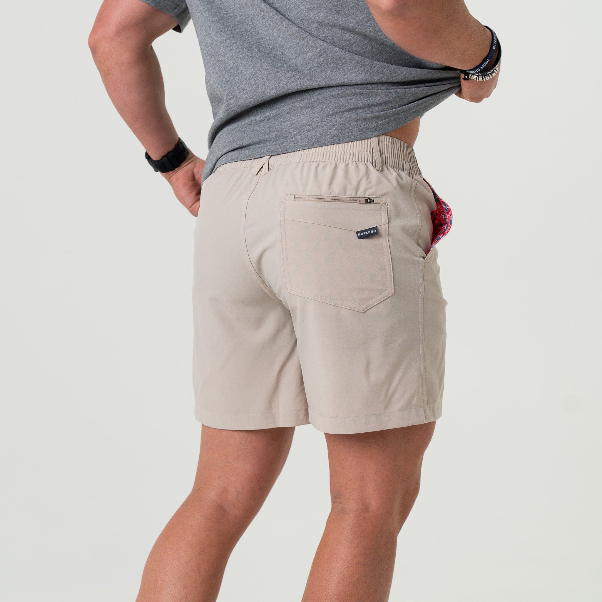 Everyday Short - Light Khaki - American Flag Pocket - Image 5