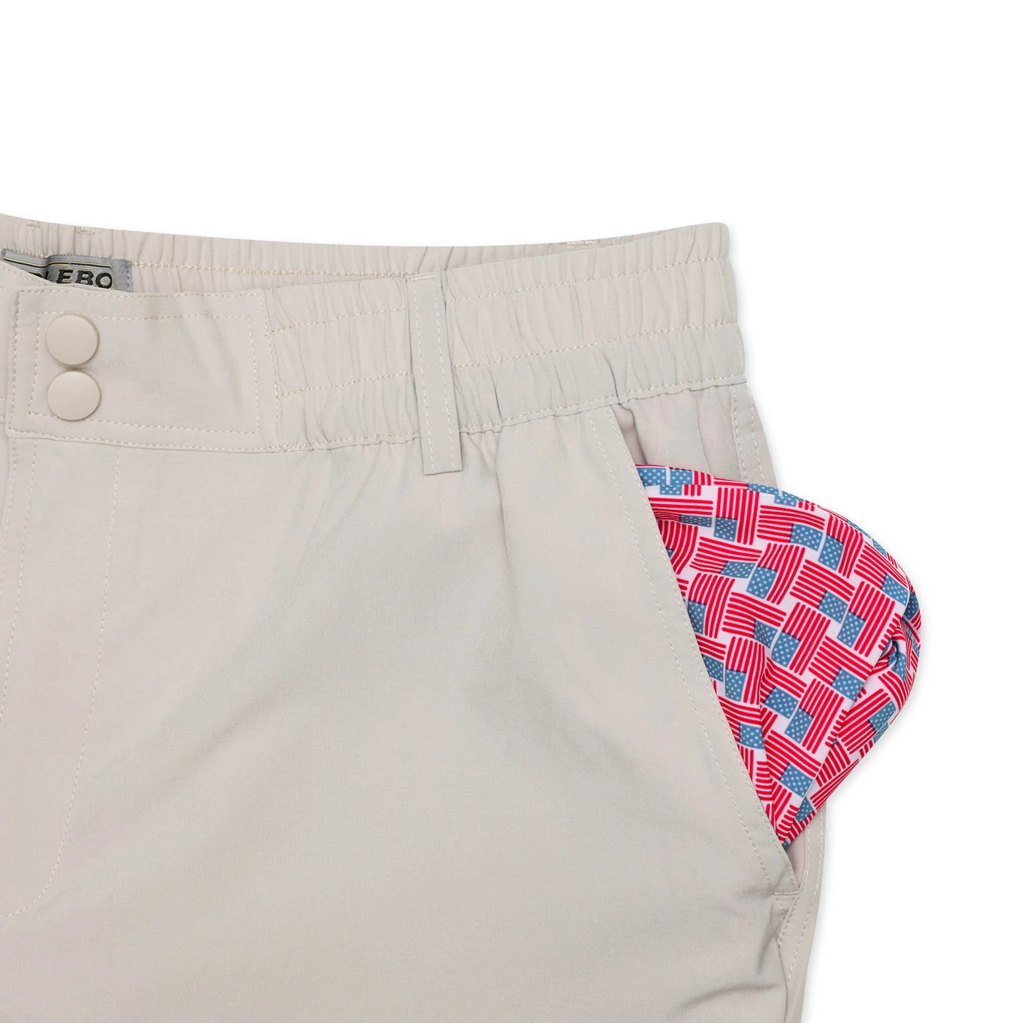 Everyday Short - Light Khaki - American Flag Pocket - Image 7