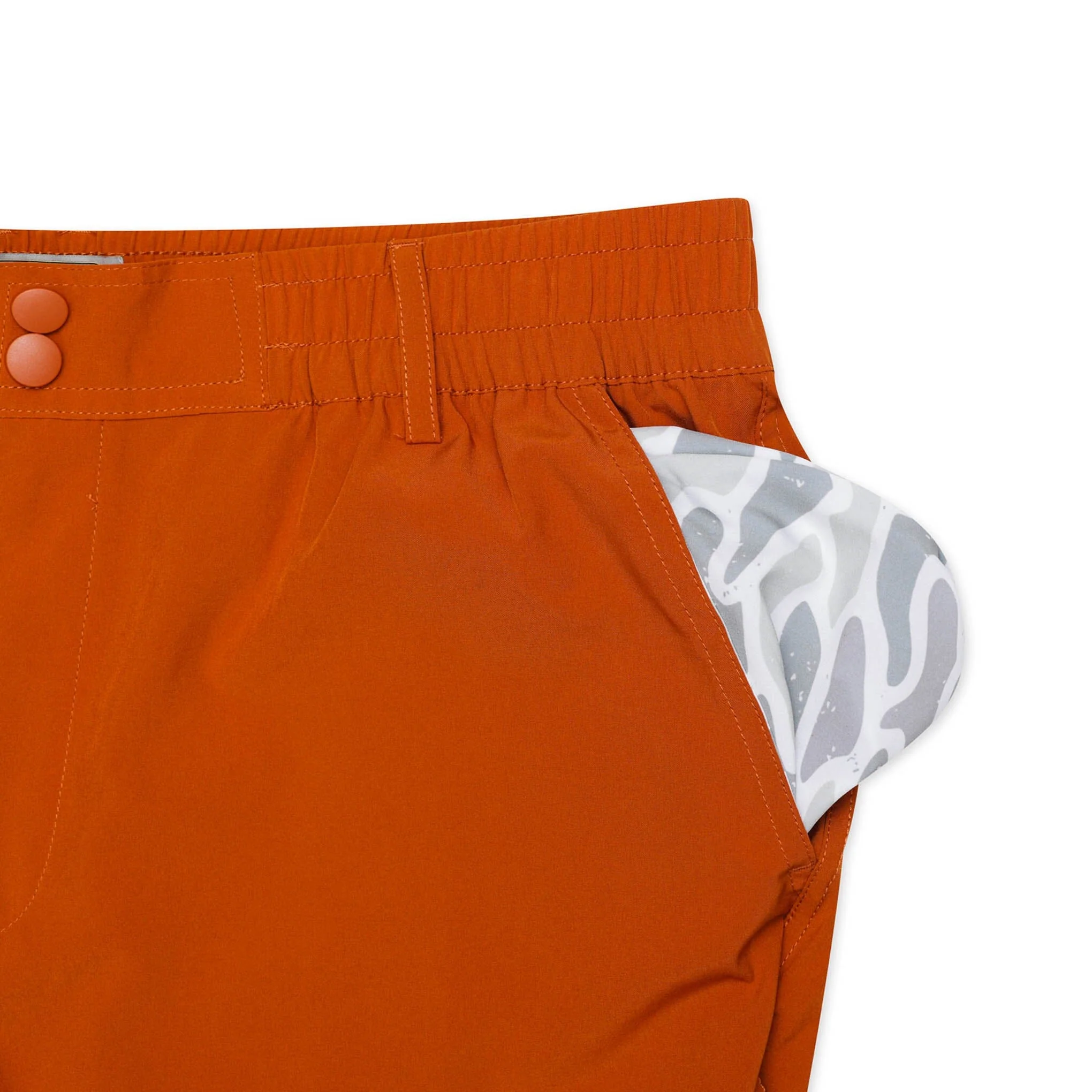 Everyday Short - Orange - White Camo Pocket - Image 4