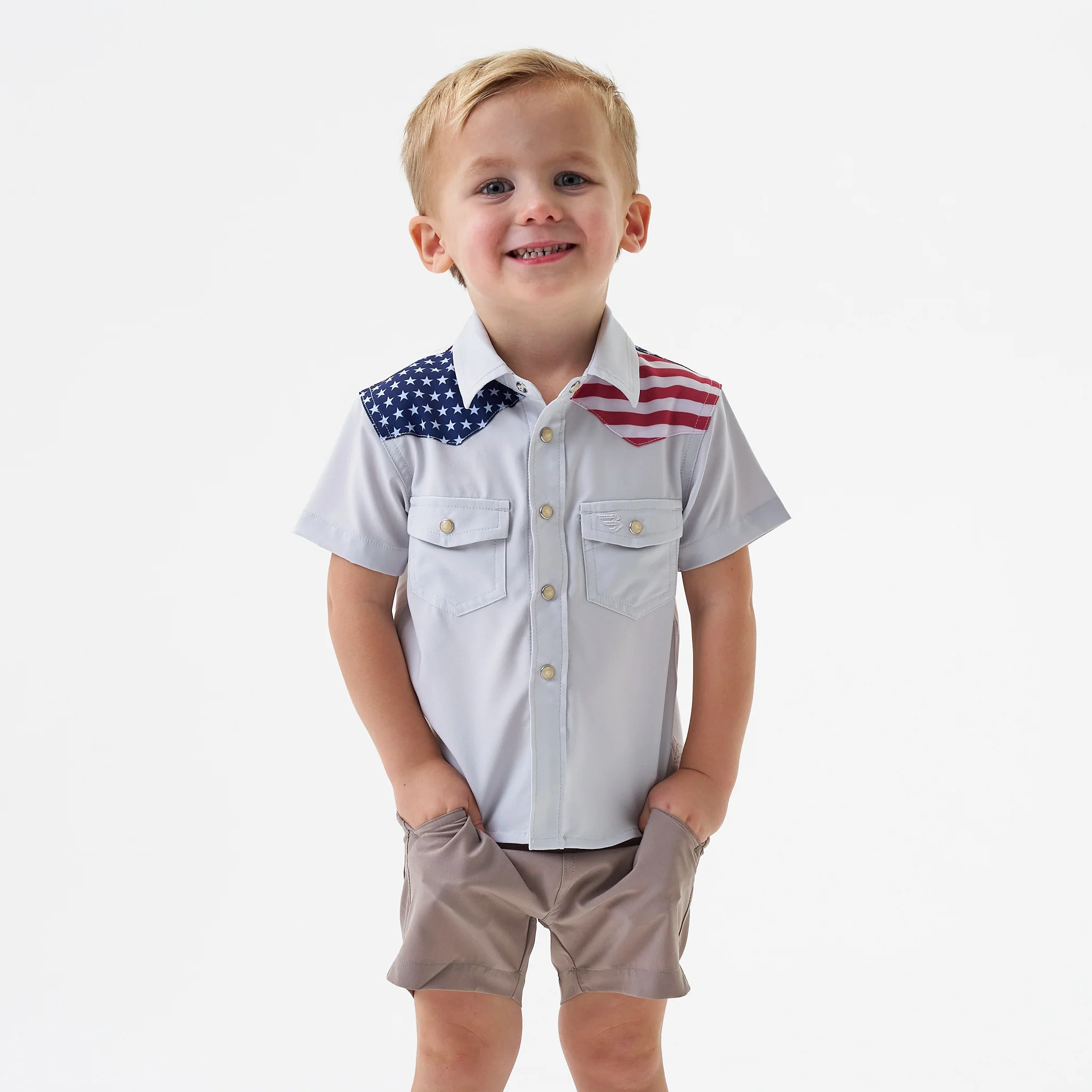 Father and Son Bundle - Performance Western Shirt - All American - Image 4