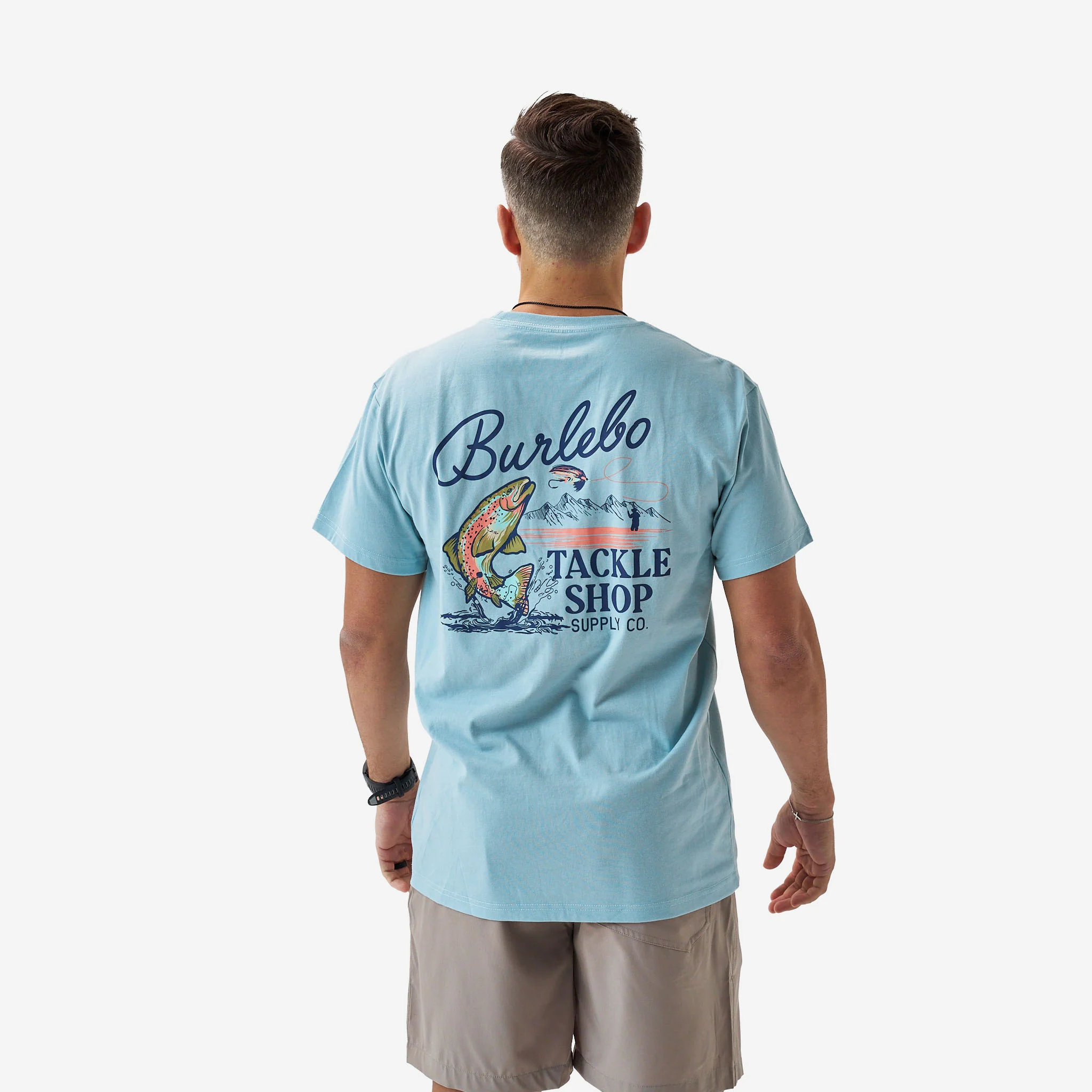Father and Son Bundle - Short Sleeve Tee - Tackle Shop - Sky Blue - Image 2