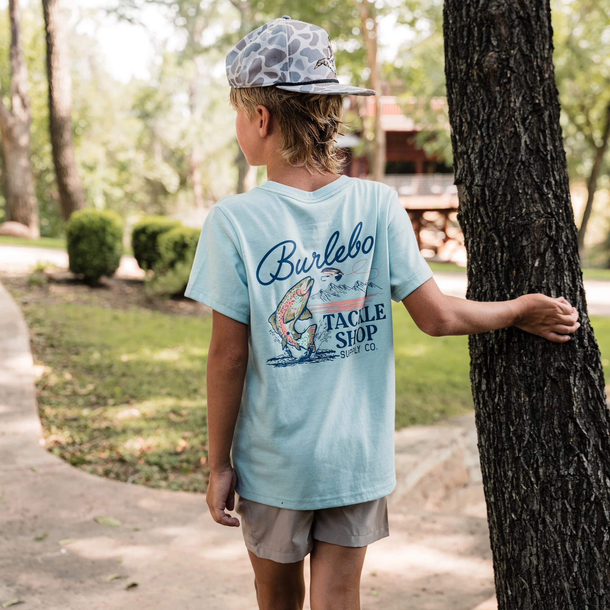 Father and Son Bundle - Short Sleeve Tee - Tackle Shop - Sky Blue - Image 5