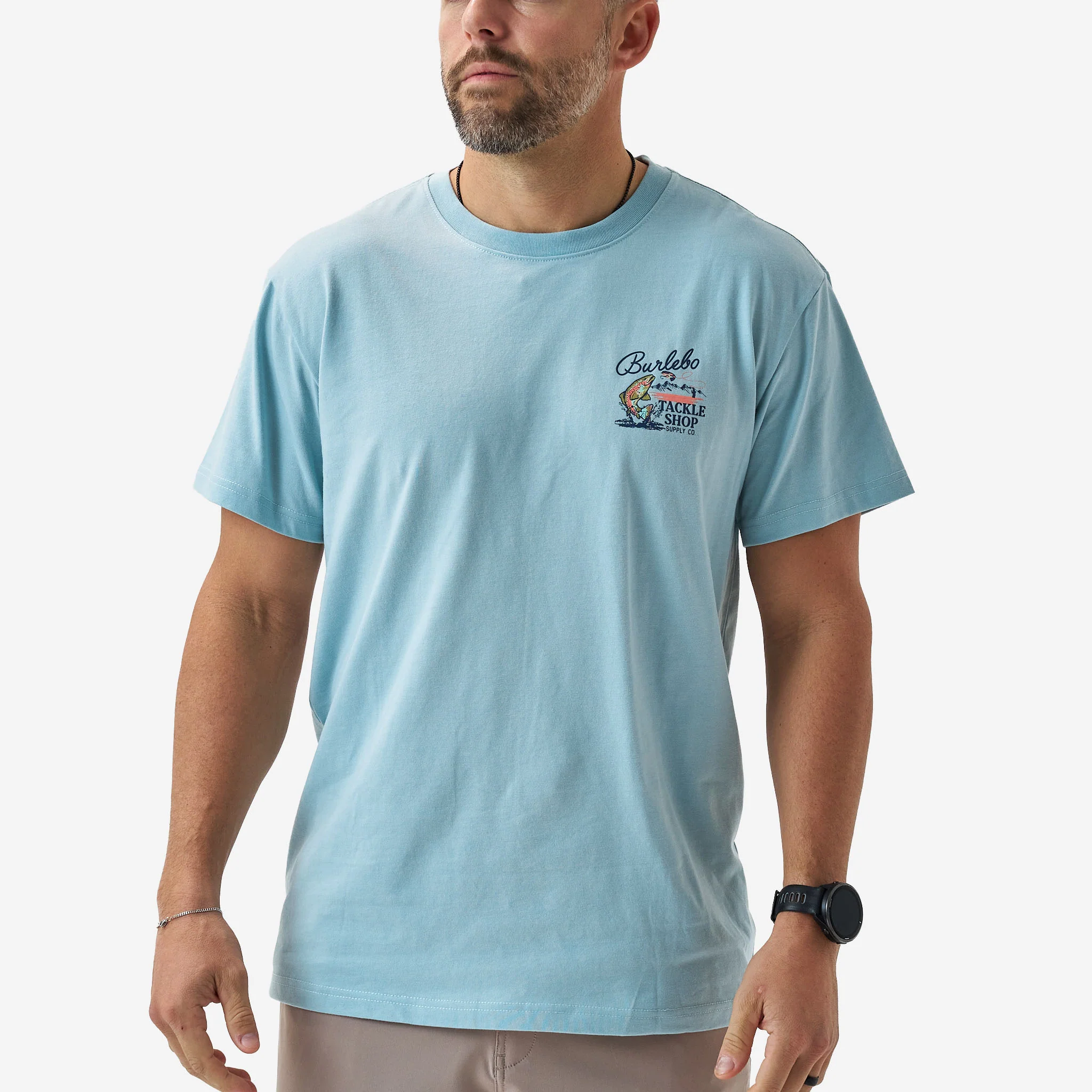 Father and Son Bundle - Short Sleeve Tee - Tackle Shop - Sky Blue - Image 6