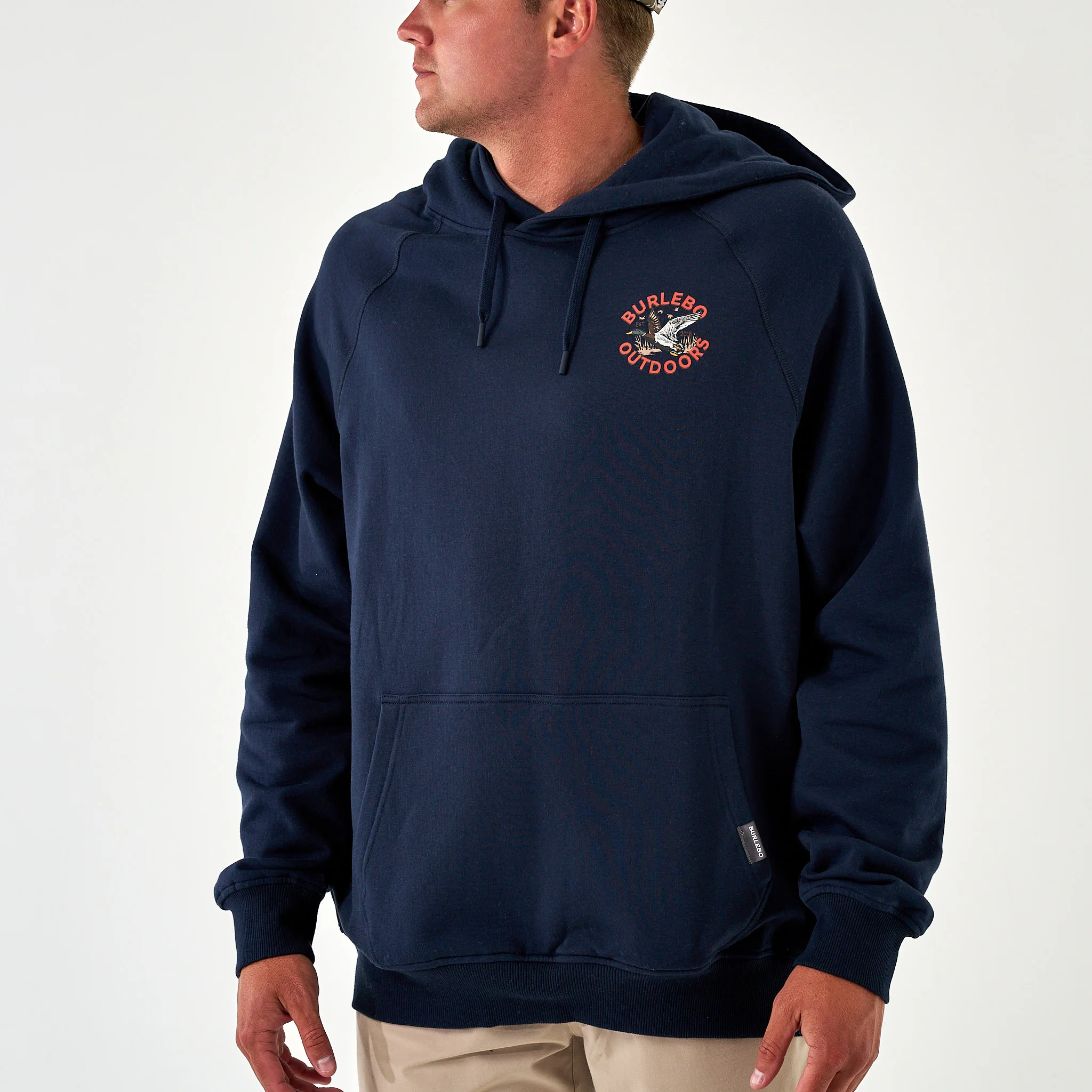 Fleece Hoodie - Old School Duck Hunt - Navy - Image 3