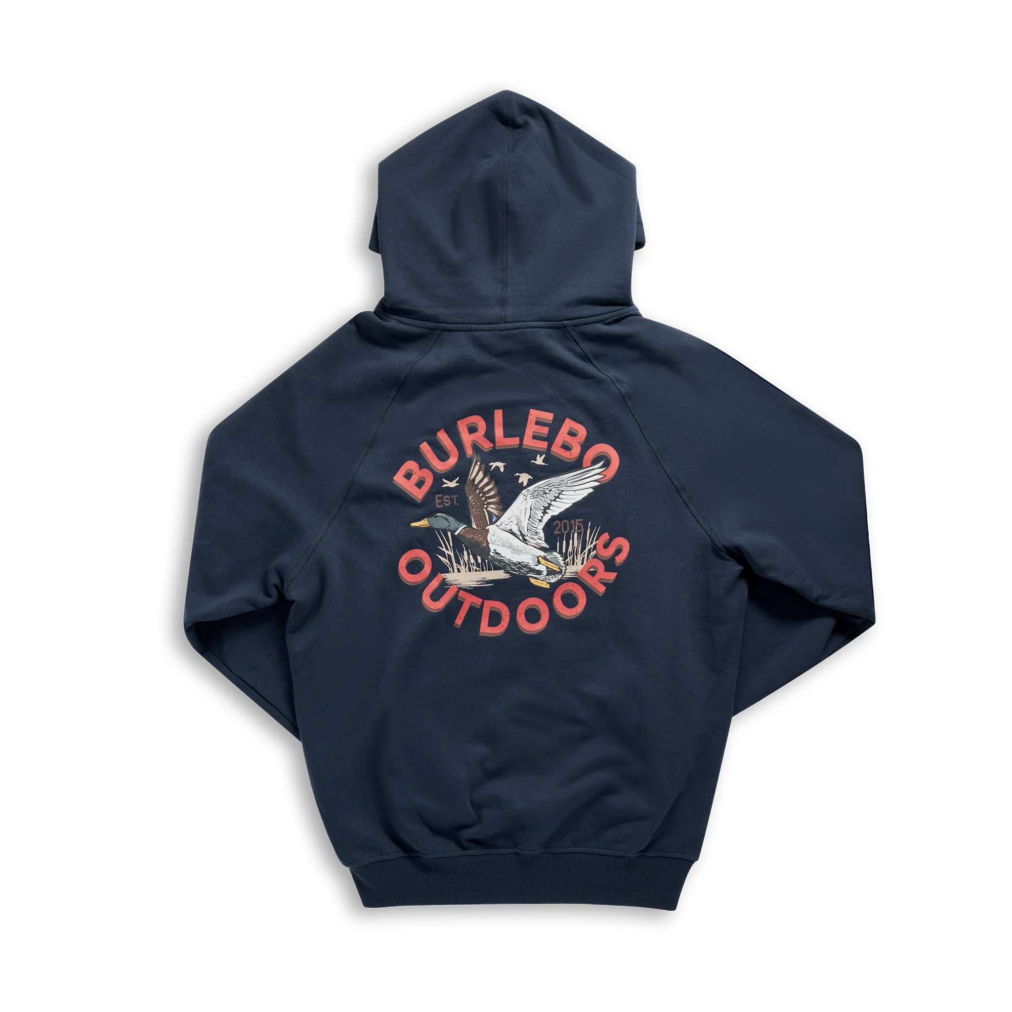 Fleece Hoodie - Old School Duck Hunt - Navy - Image 4