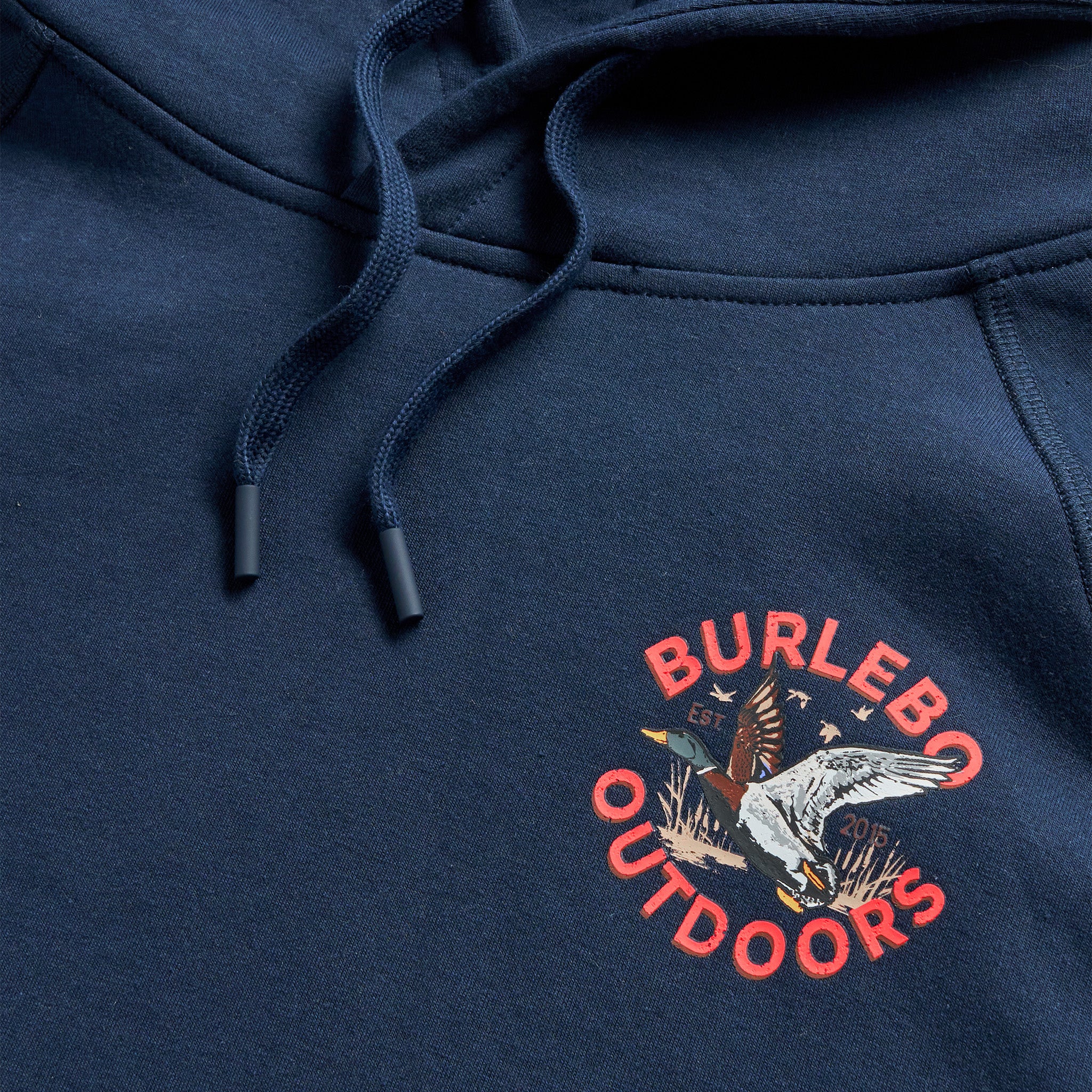 Fleece Hoodie - Old School Duck Hunt - Navy - Image 6