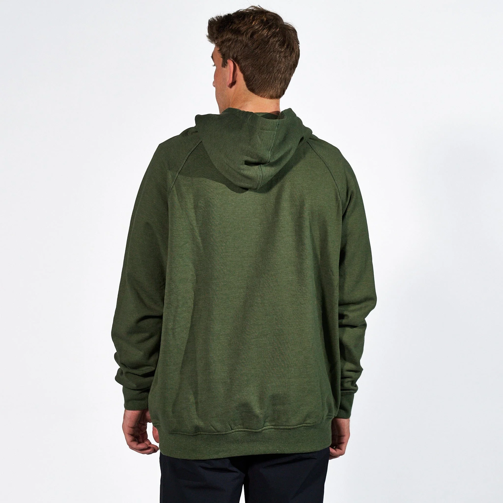 Fleece Hoodie - Elk Horn - Heather Olive - Image 2