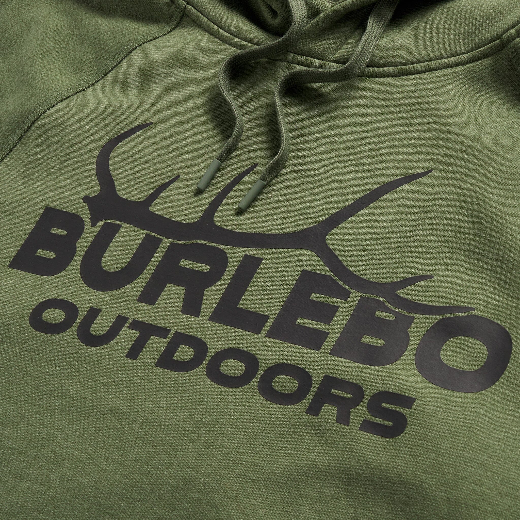 Fleece Hoodie - Elk Horn - Heather Olive - Image 5