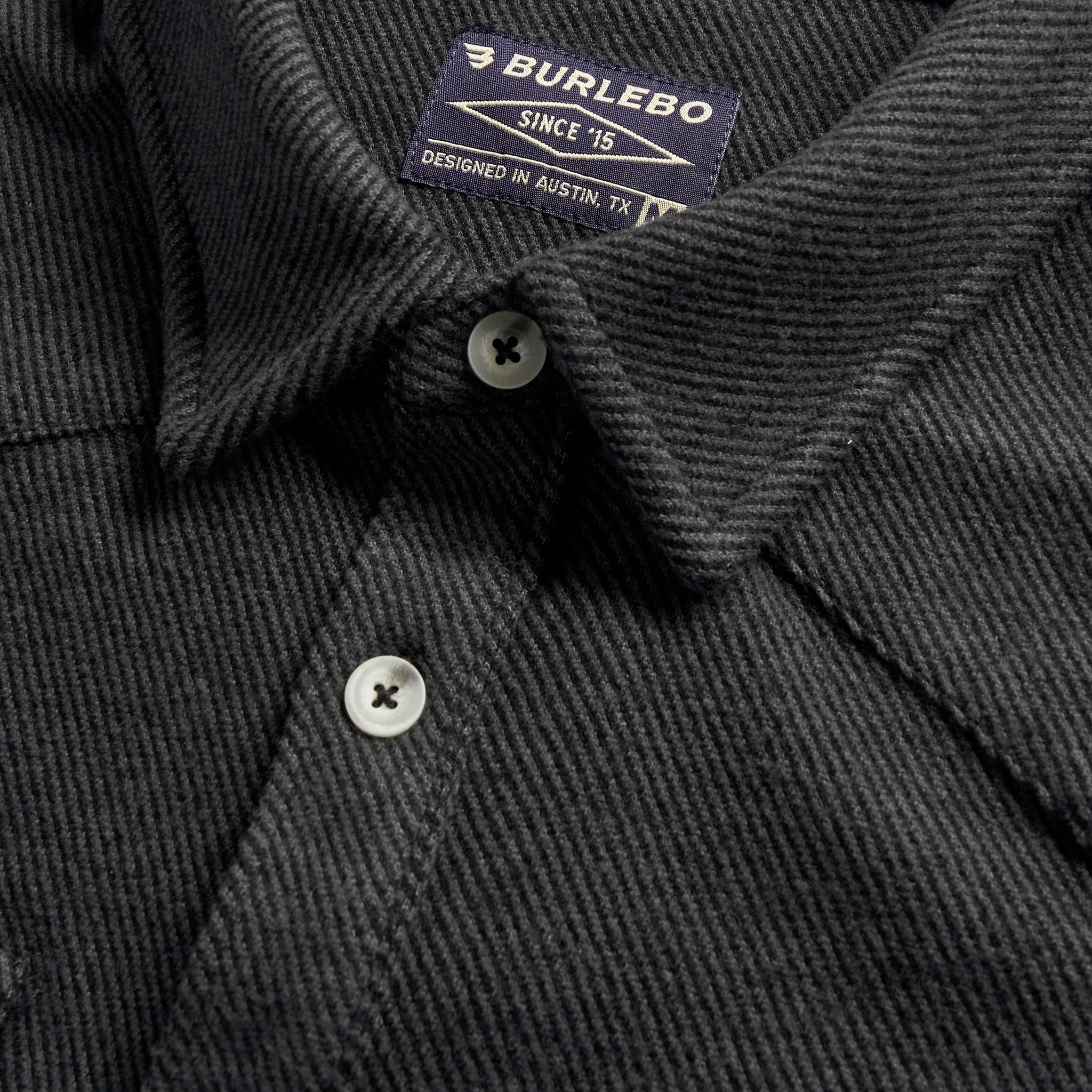 Long Sleeve -  Austin Shirt - Heather Black - Image 10