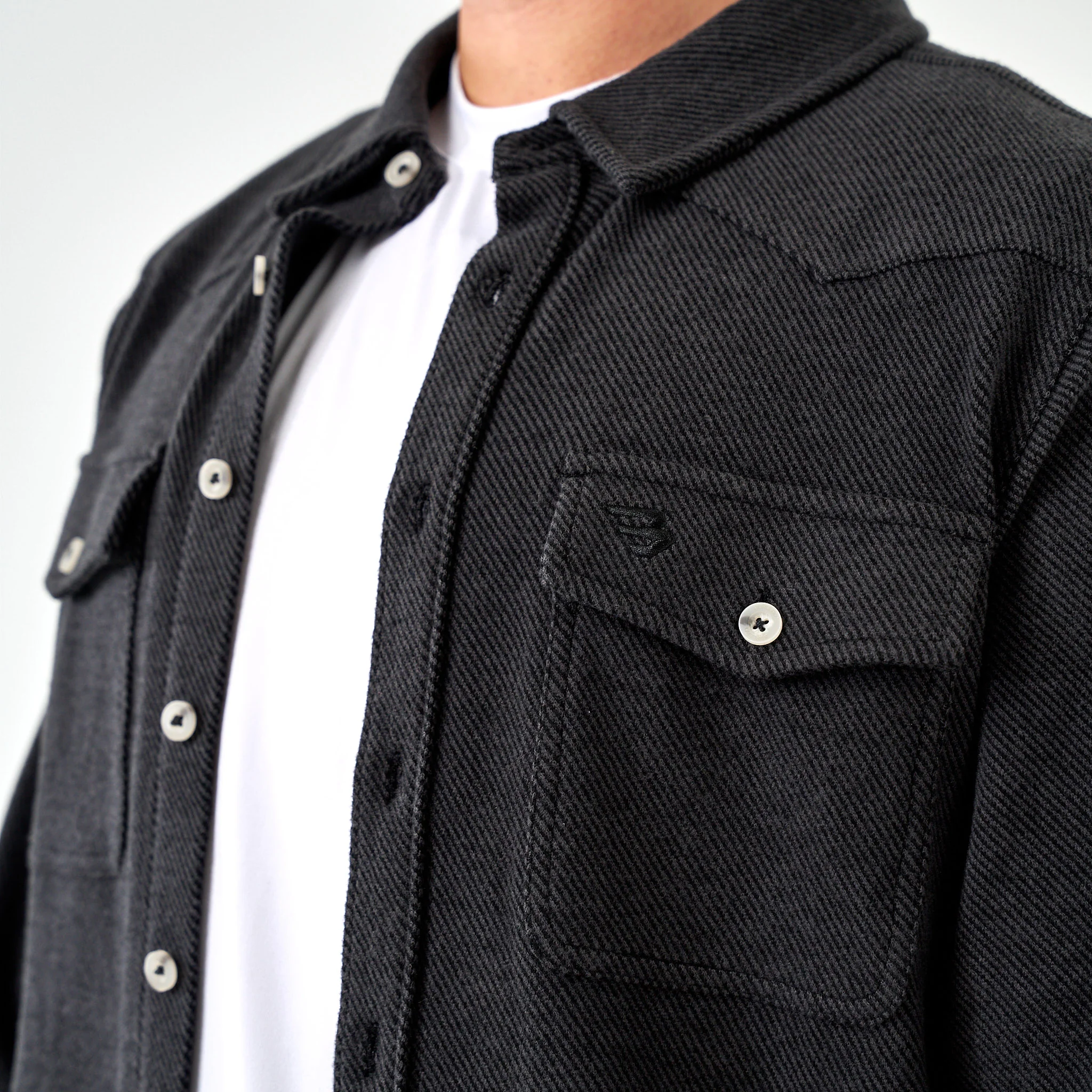 Long Sleeve -  Austin Shirt - Heather Black - Image 5