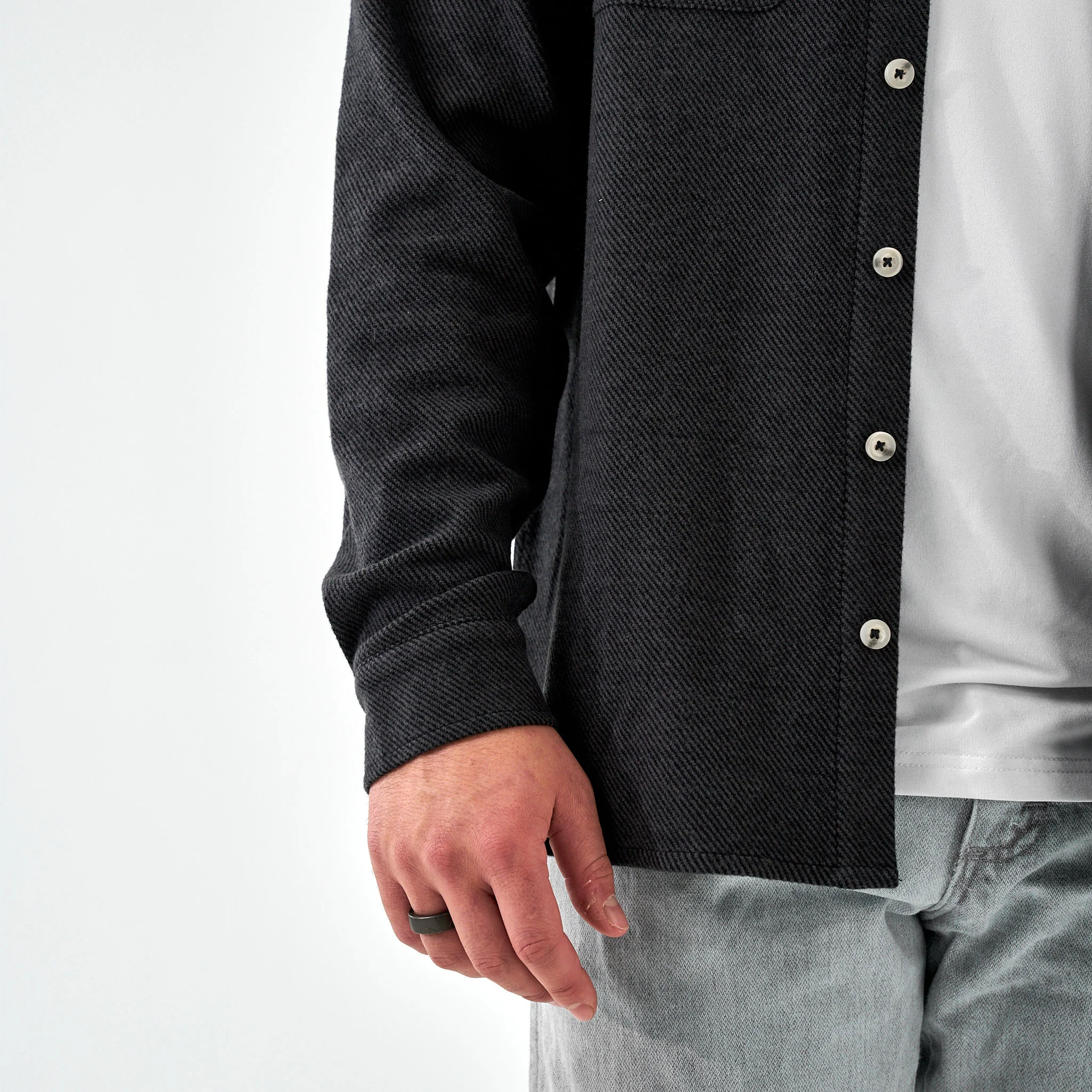 Long Sleeve -  Austin Shirt - Heather Black - Image 7