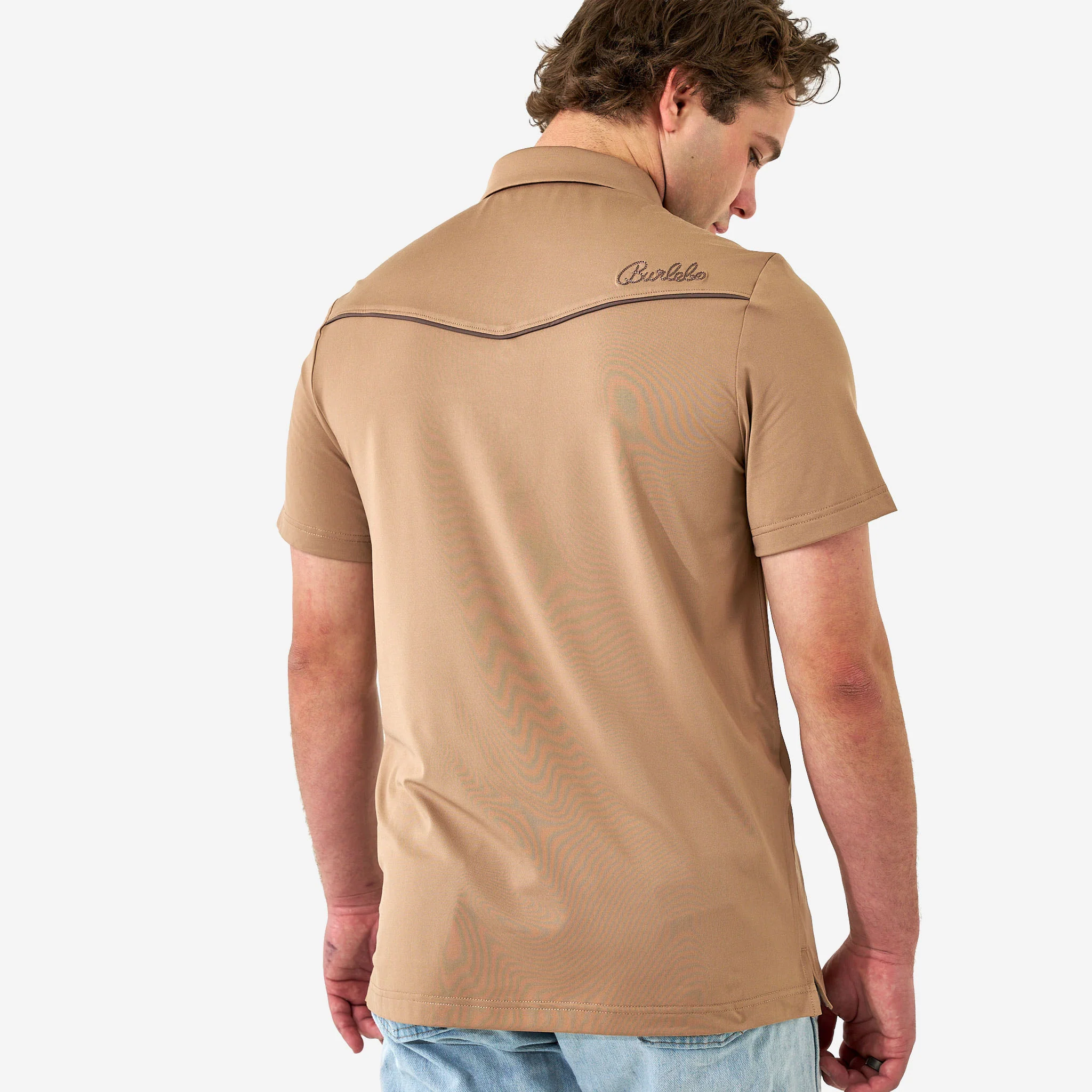 Pearl Snap Performance Polo - Mallards - Khaki - Image 5