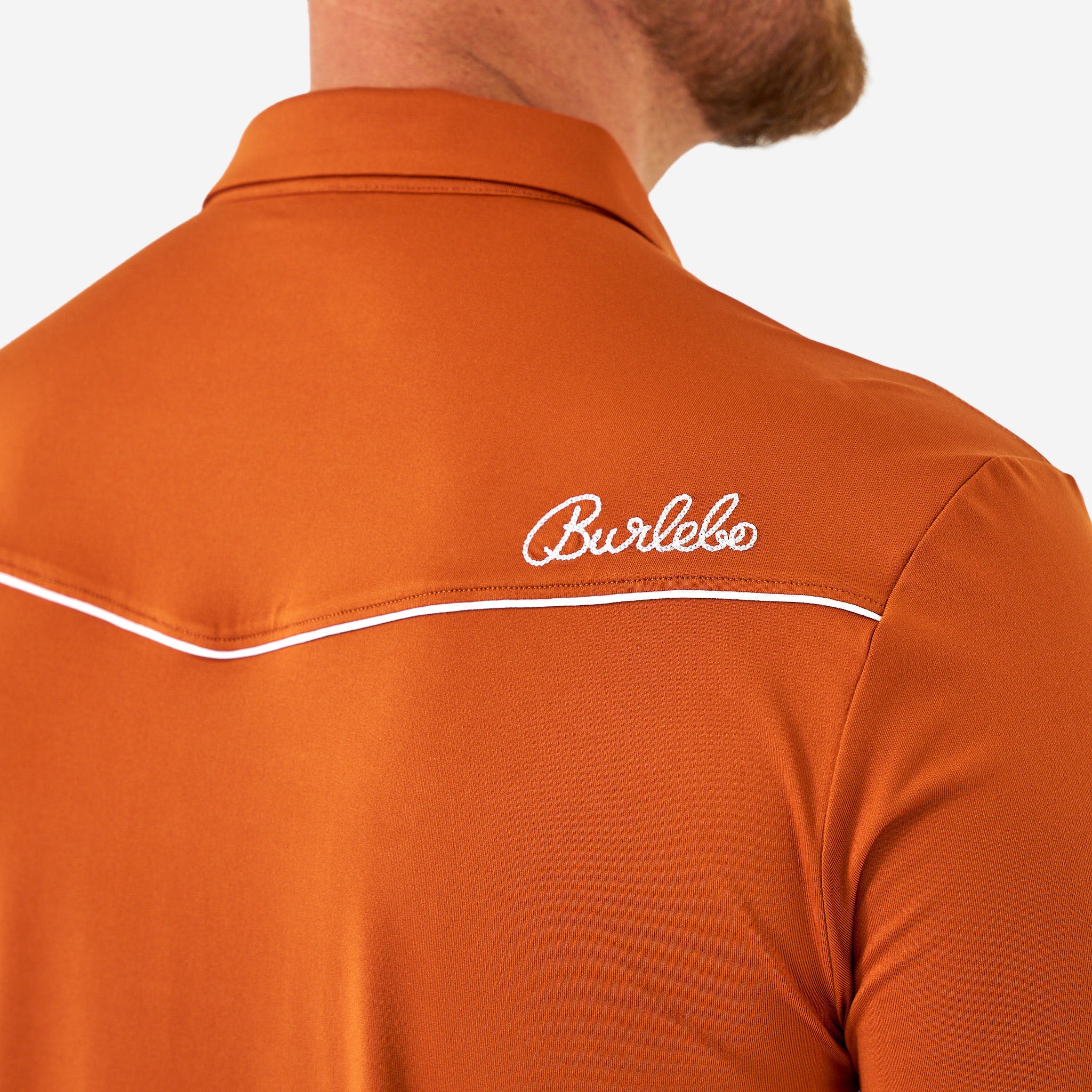 Pearl Snap Performance Polo - Orange - Image 9