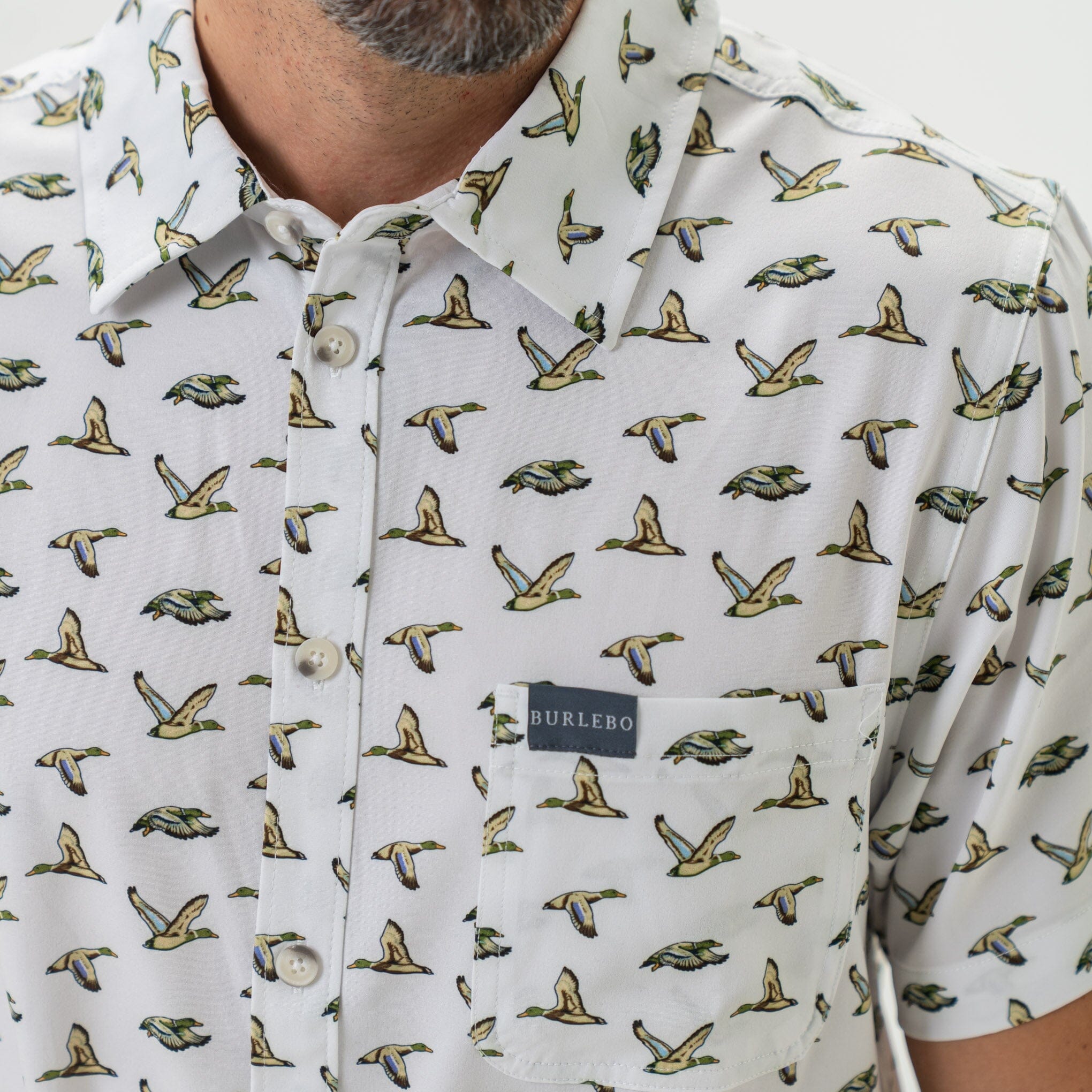 Performance Button Up - Flying Mallard Ducks - Image 4