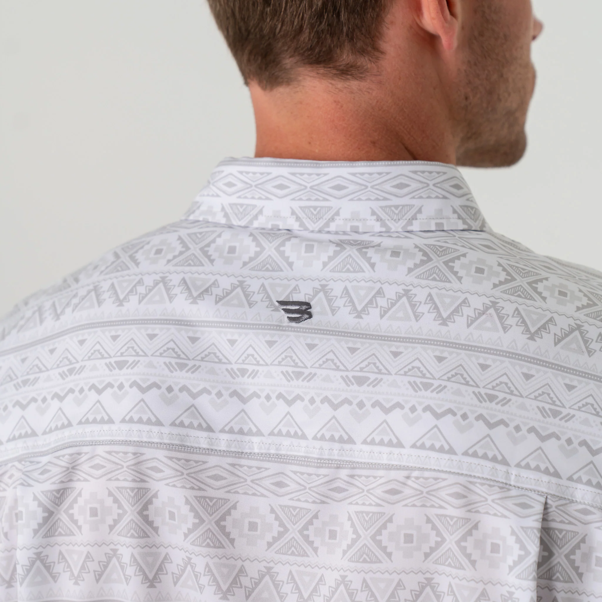 Performance Button Up - Grey Aztec - Image 7