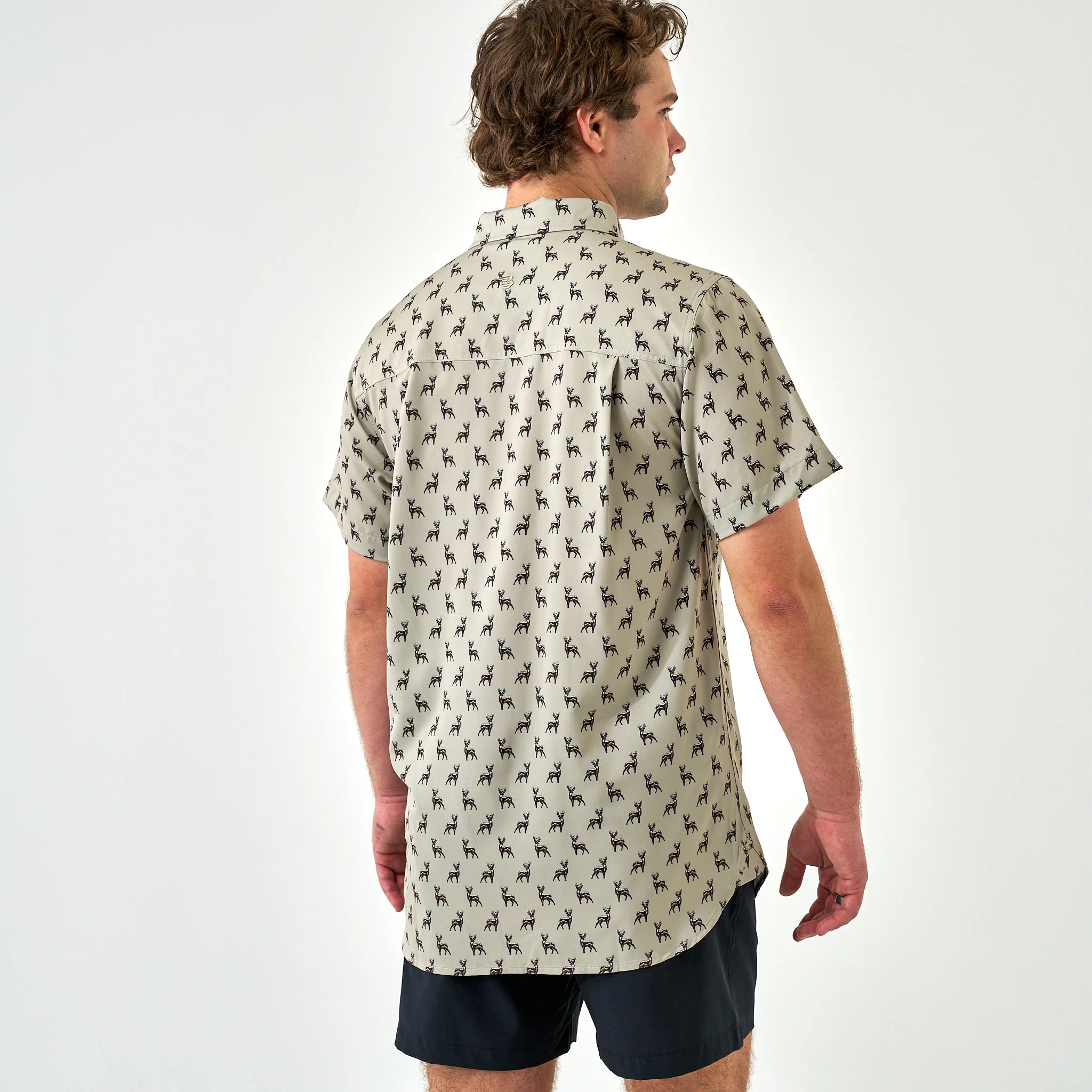Performance Button Up - Whitetail Deer - Green - Image 7