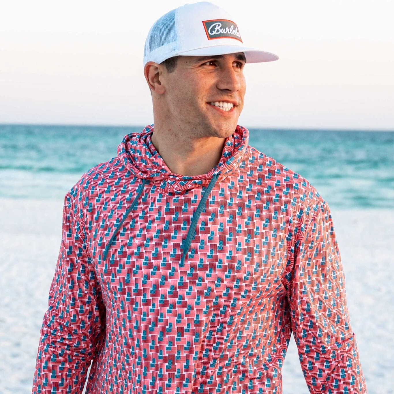 Performance Hoodie - American Flag Print - Image 6