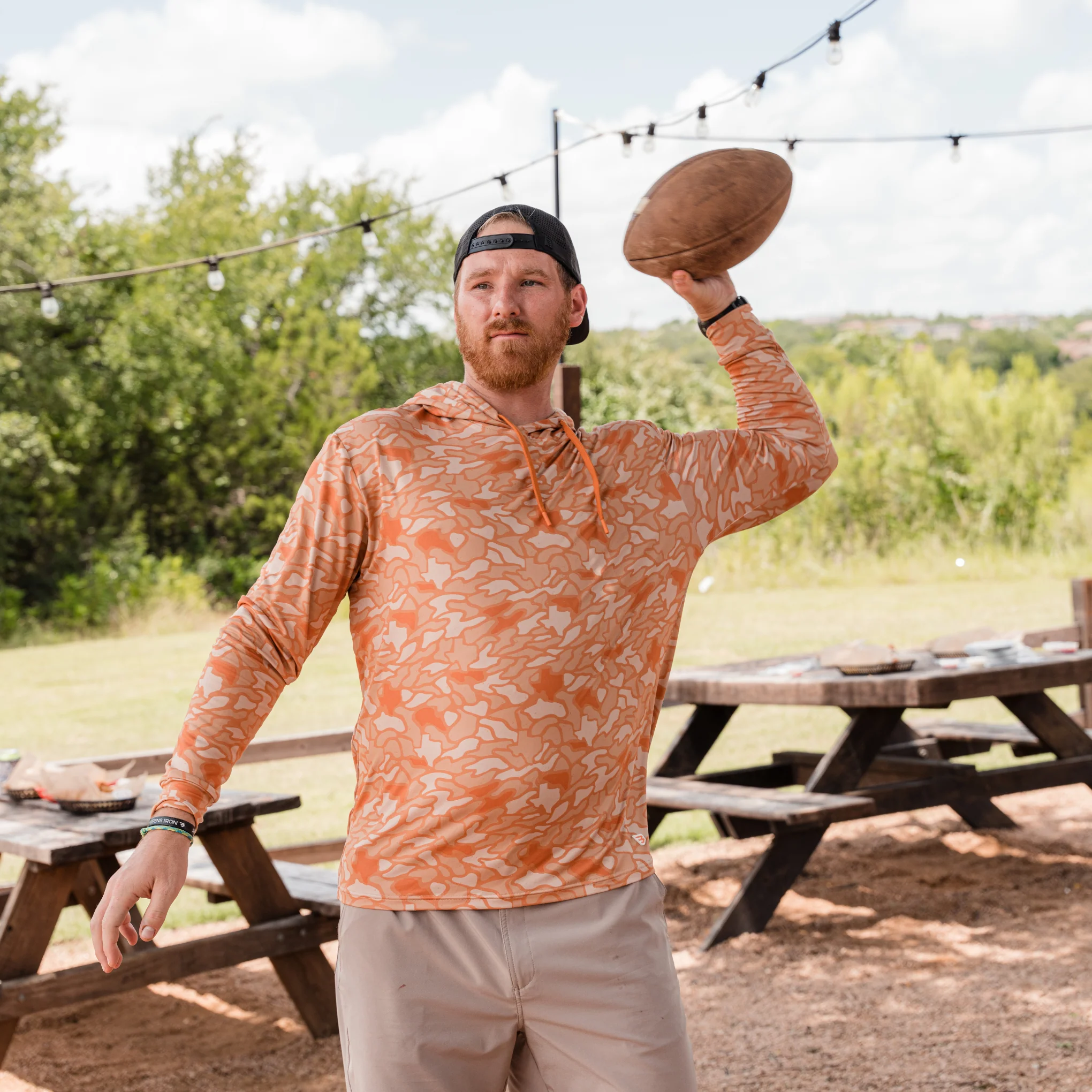 Performance Hoodie - Orange Texas Camo - Image 2