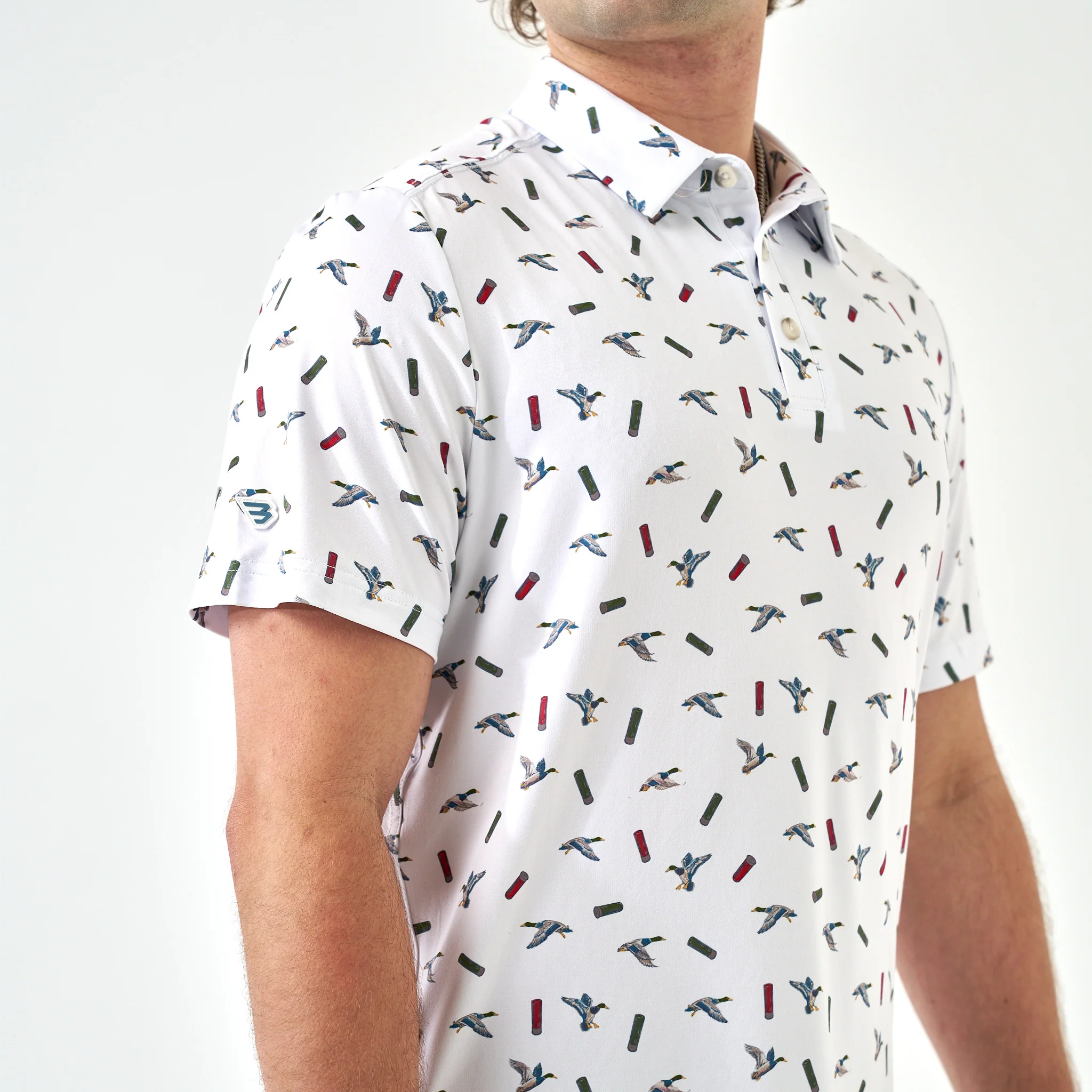Performance Polo - Ducks And Shells - White - Image 6