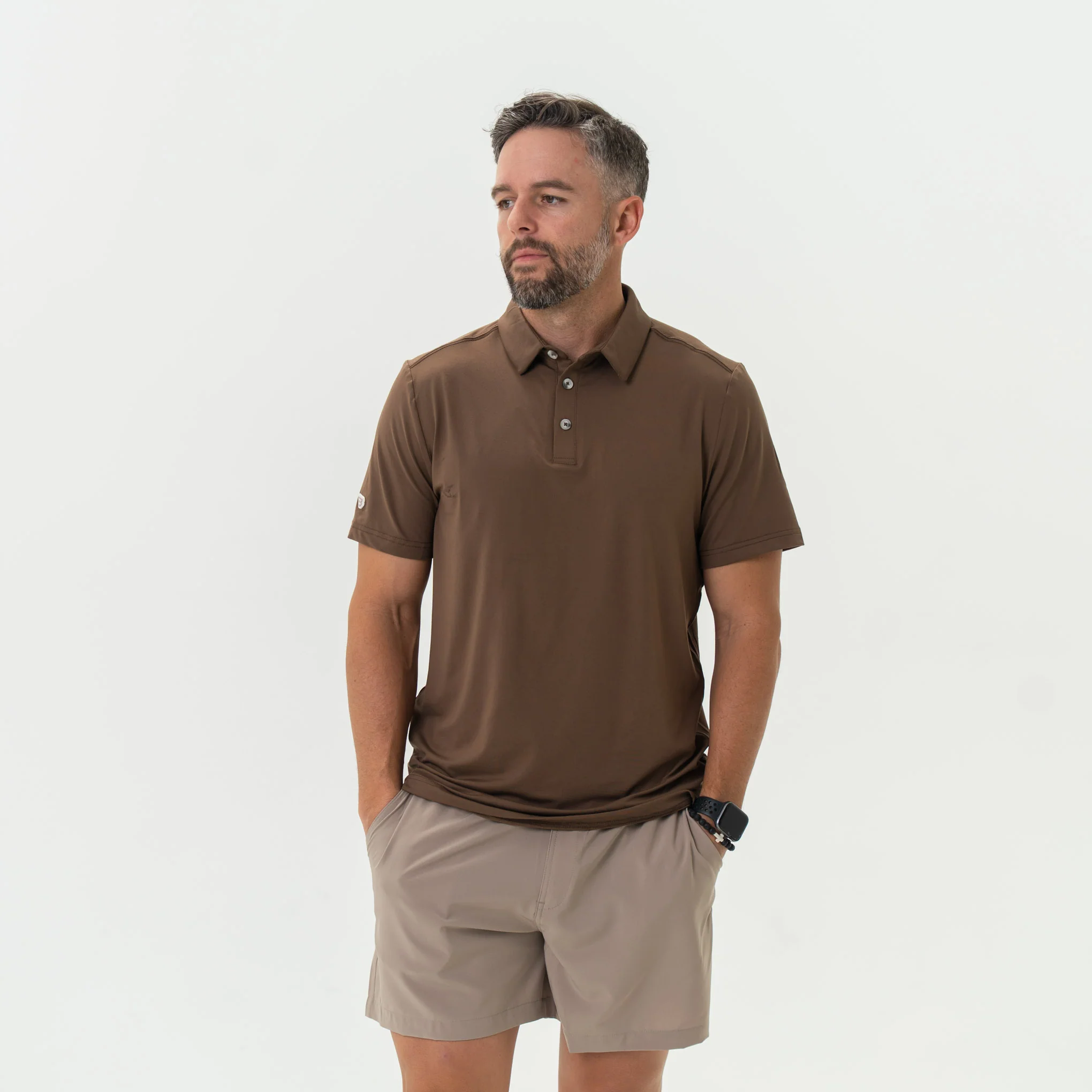 Performance Polo - Heather Brown - Image 4