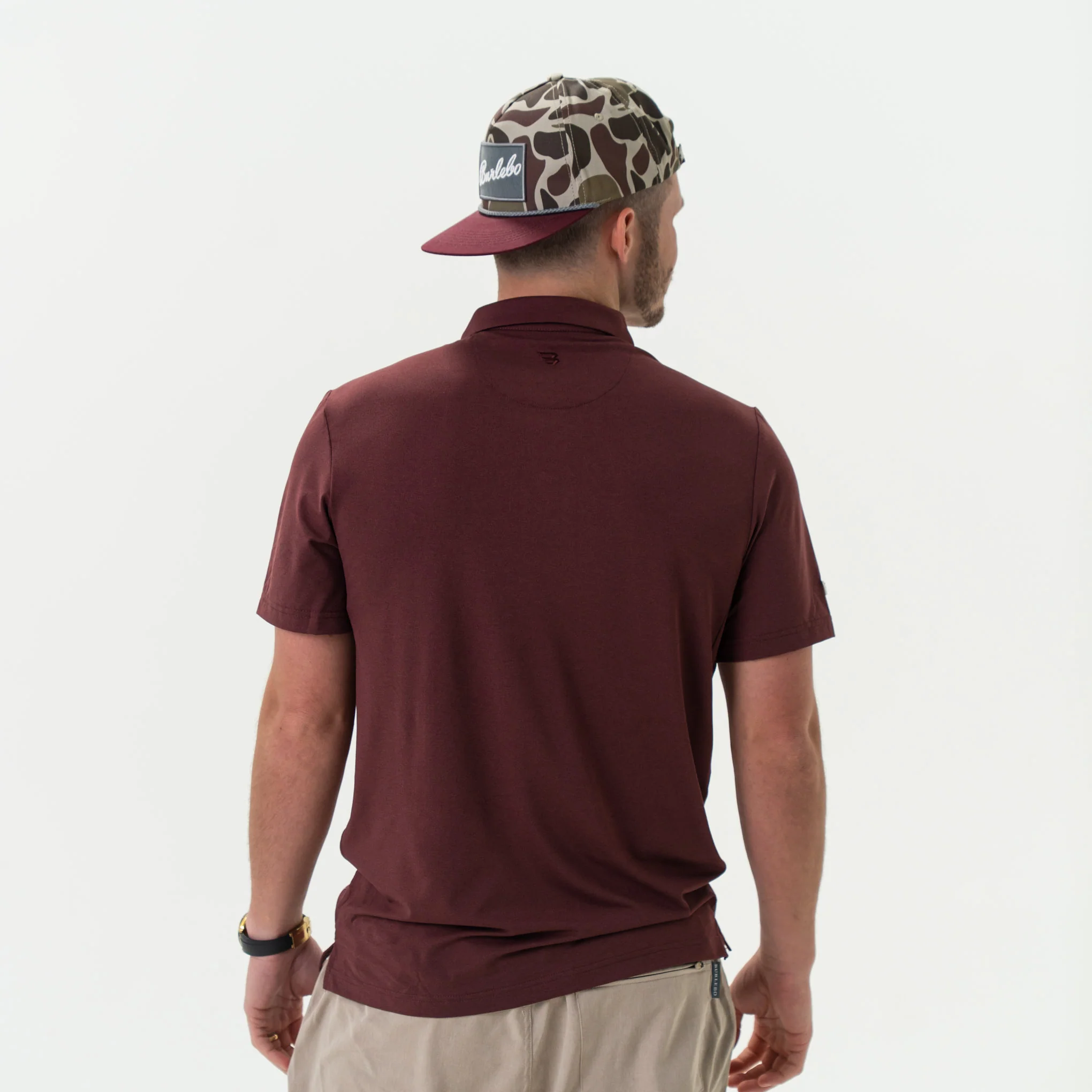 Performance Polo - Heather Maroon - Image 4