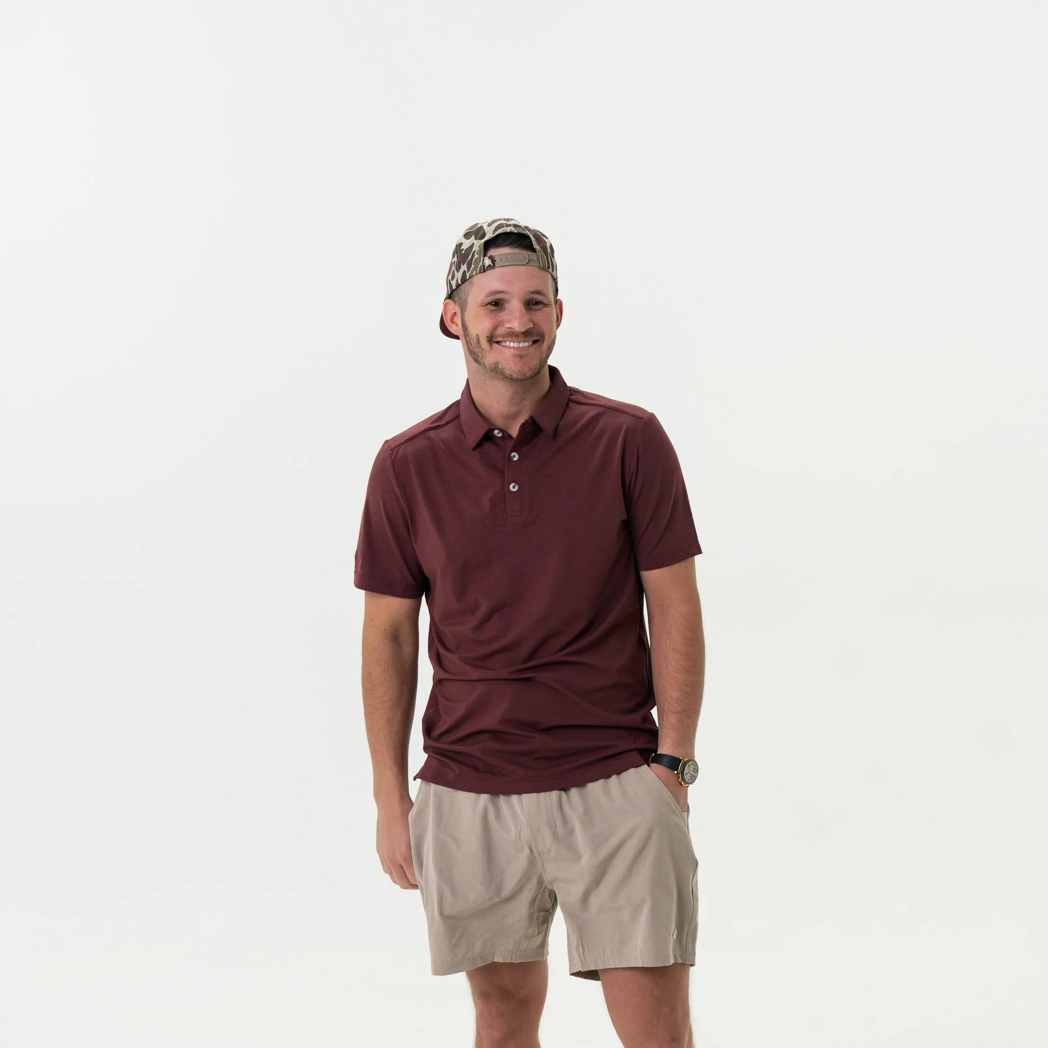Performance Polo - Heather Maroon - Image 6
