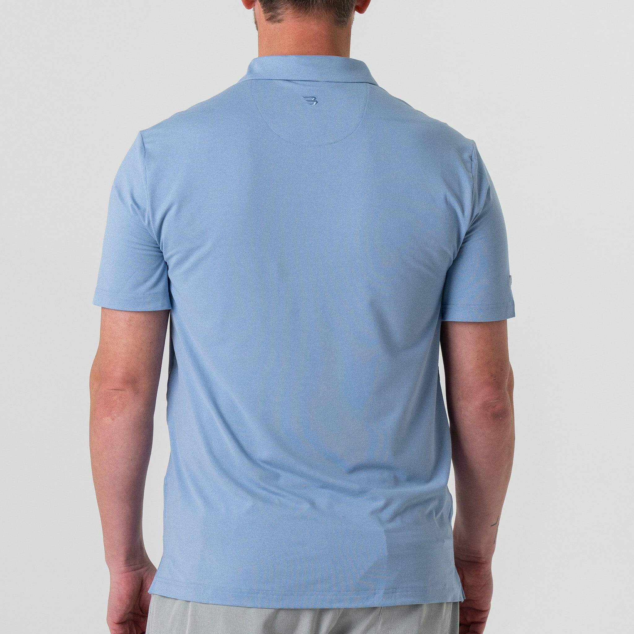 Performance Polo - Heather Sky Blue - Image 3