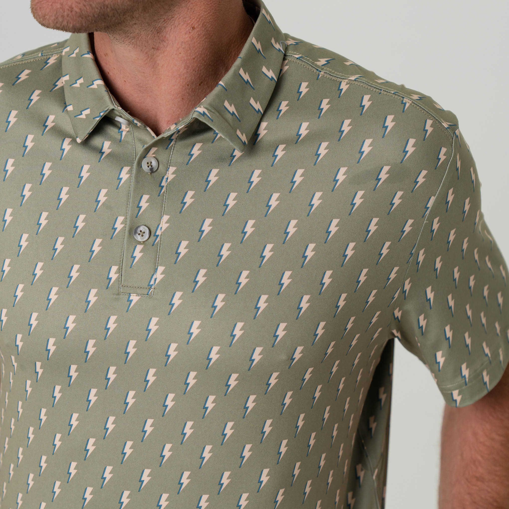 Performance Polo - Sage Lightning - Image 3