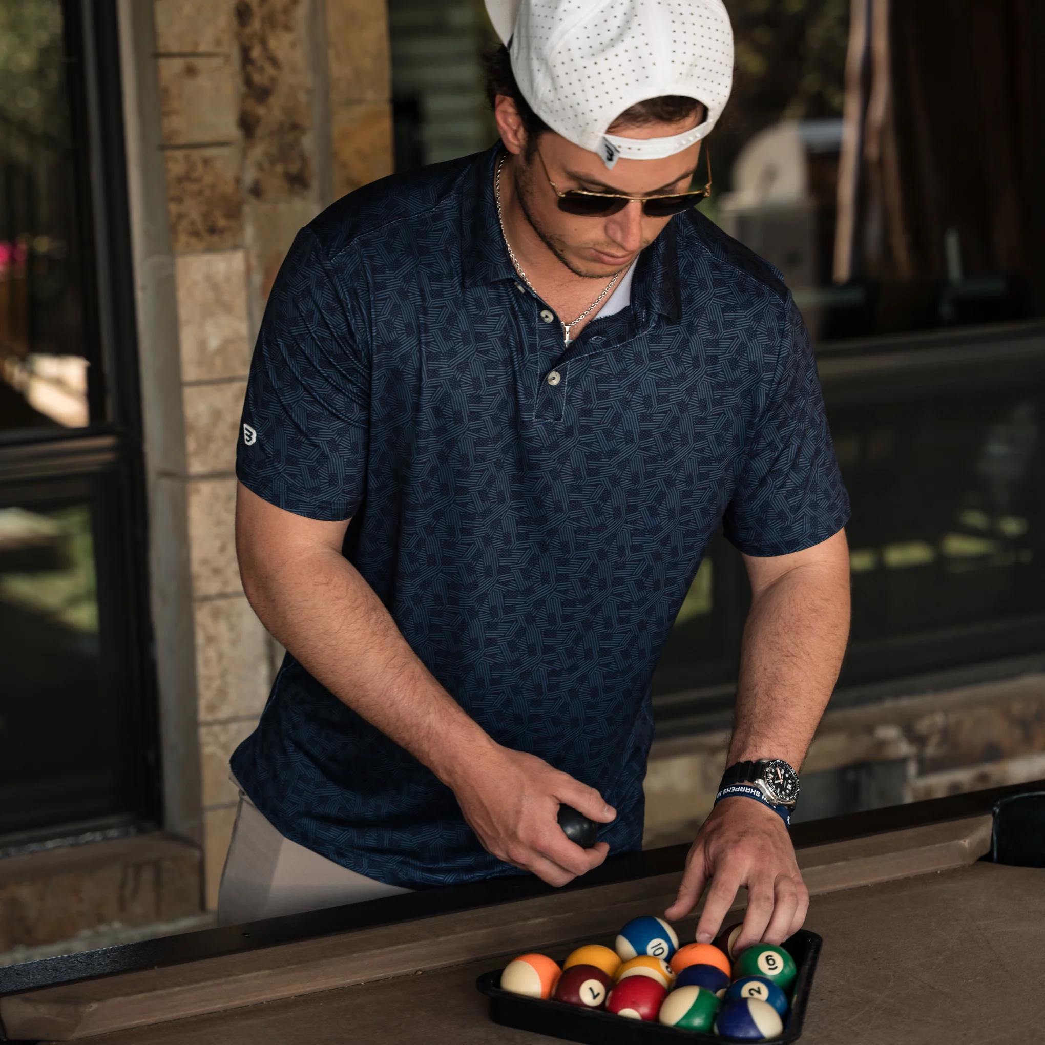 Performance Polo - Stars and Stripes - Navy - Image 6