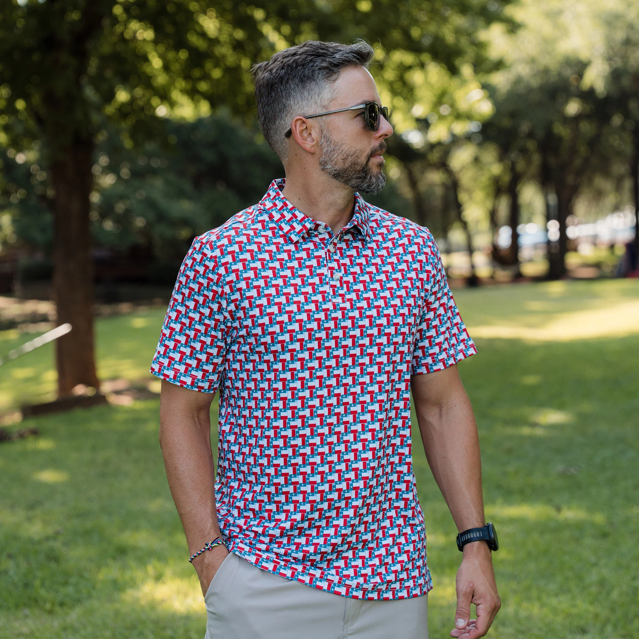 Performance Polo - Texas Flag - Image 6