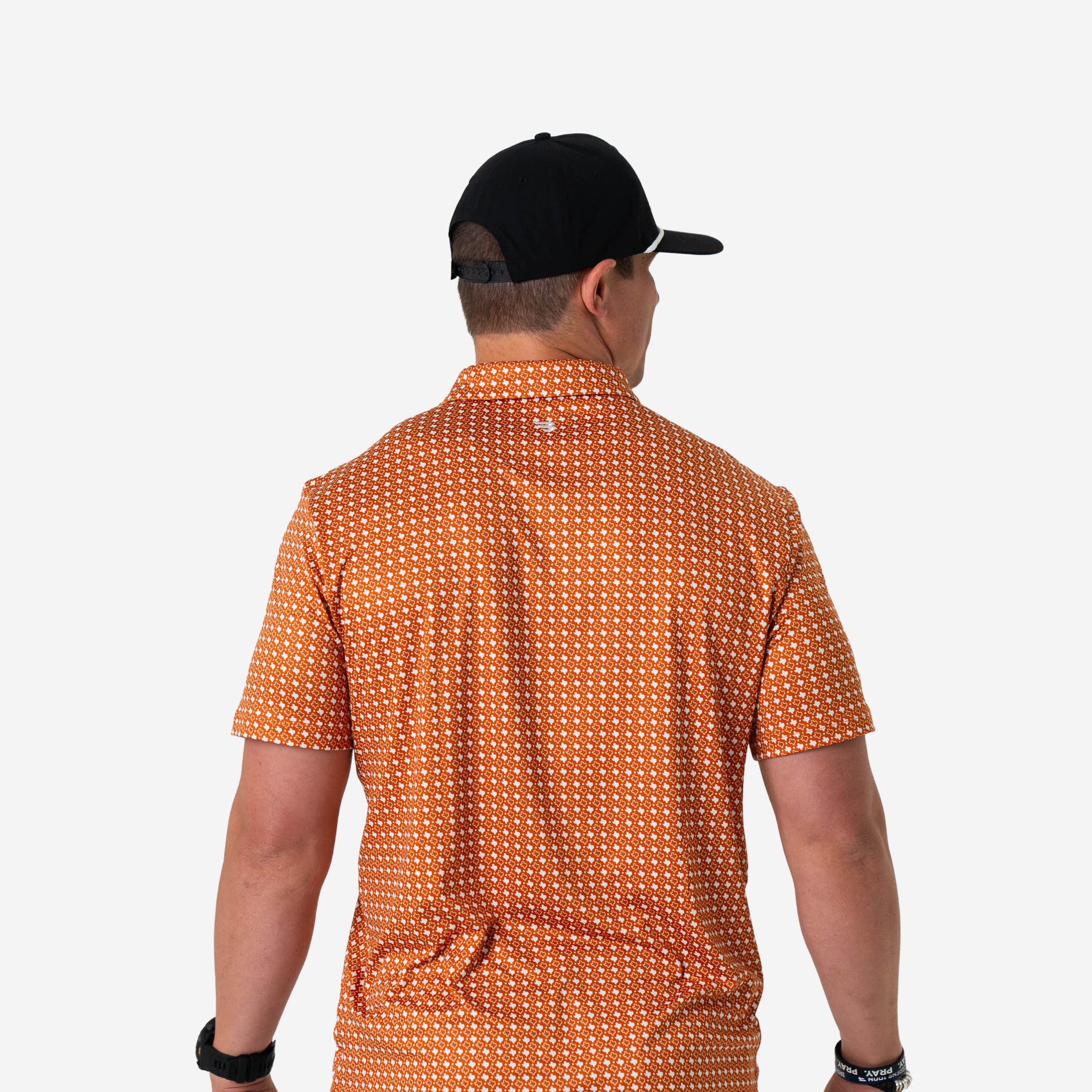 Performance Polo - Texas - Orange & White - Image 4