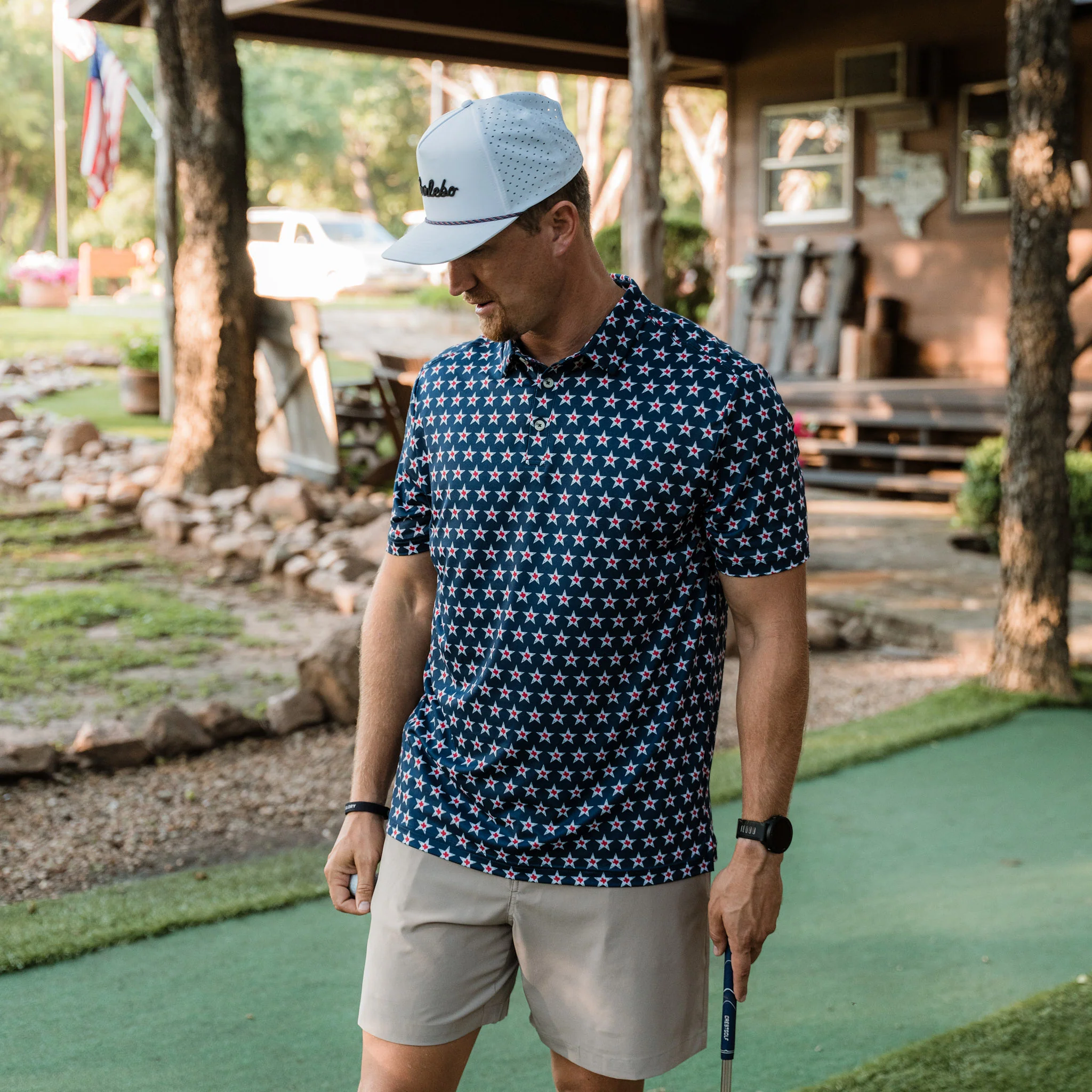 Performance Polo - Texas Vintage - Navy - Image 2