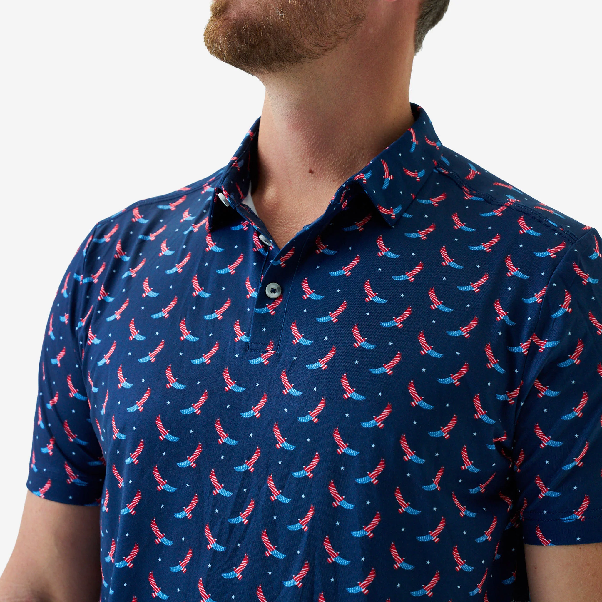 Performance Polo - USA Eagle - Navy - Image 3