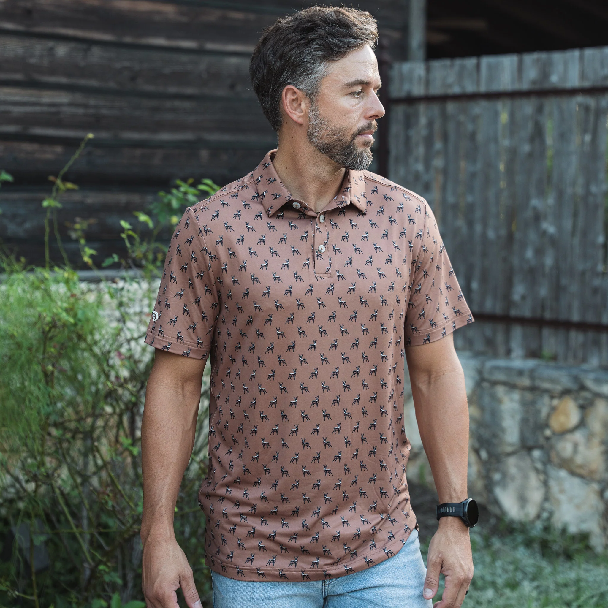 Performance Polo - Whitetail Deer - Brown - Image 2