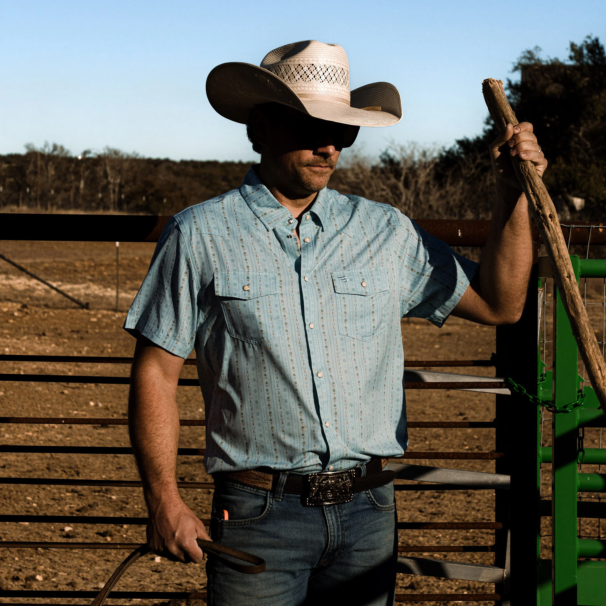 Performance Western Shirt - BURLEBO Ranch - Blue Jean - Image 4