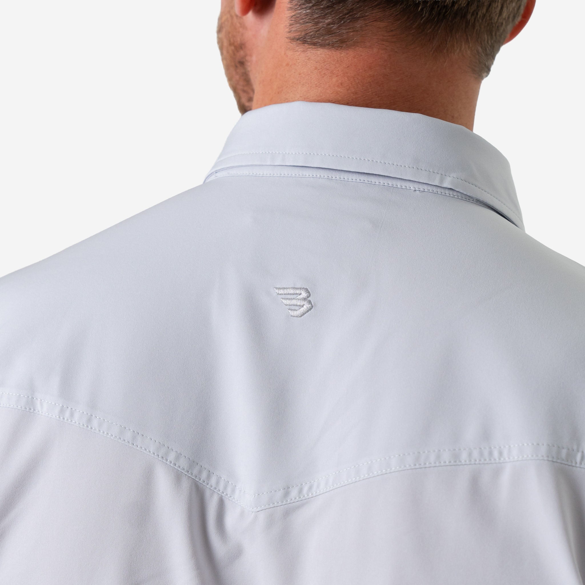 Performance Western Shirt -  Light Grey - Image 3