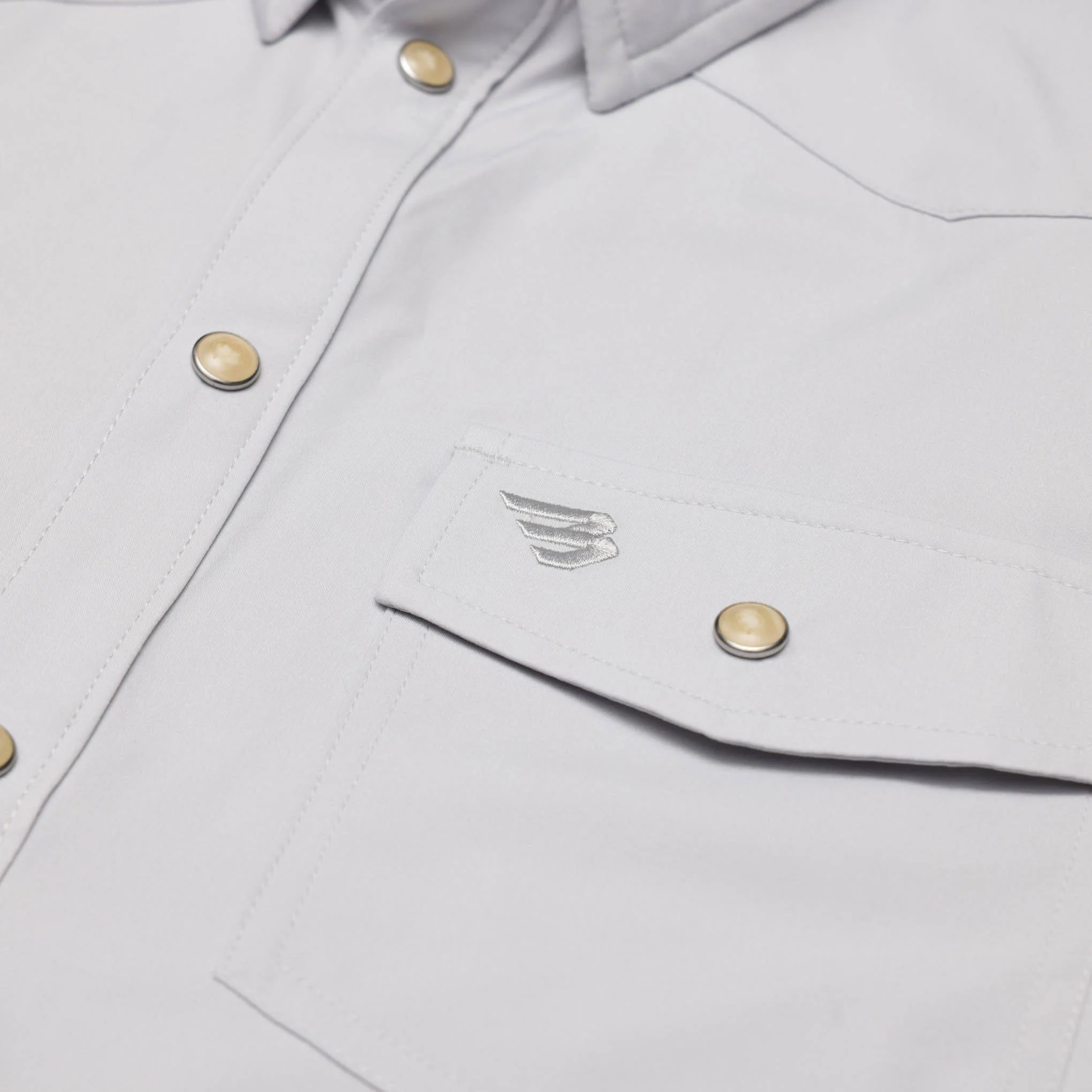 Performance Western Shirt -  Light Grey - Image 6