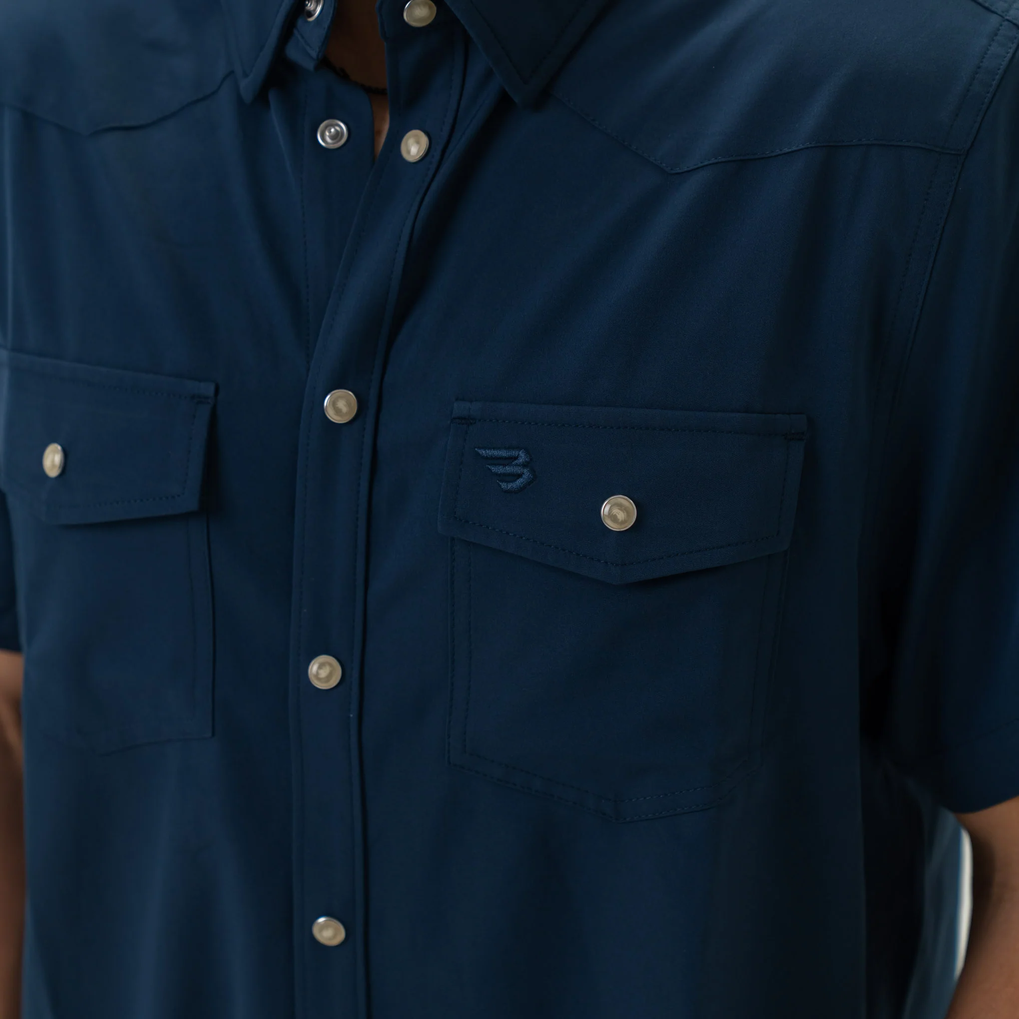 Performance Western Shirt - Navy - Image 3
