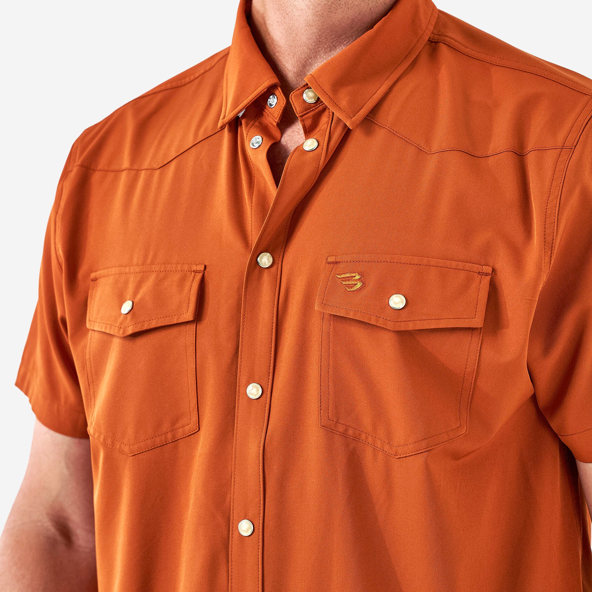 Performance Western Shirt - Orange - Image 3