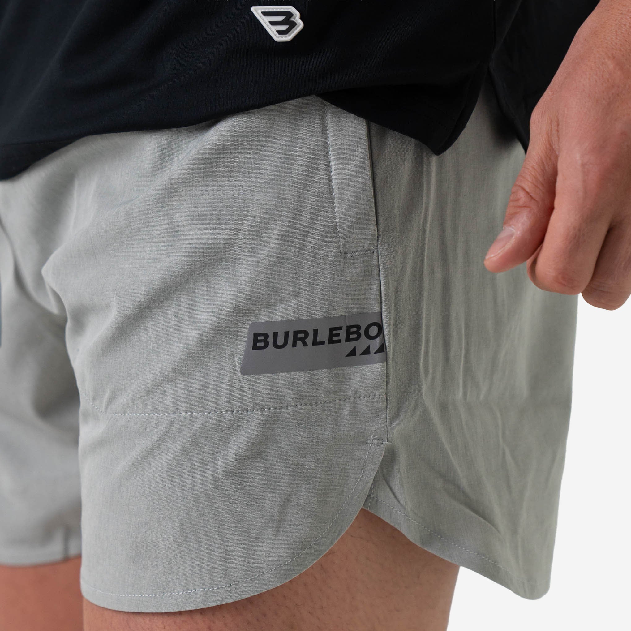 Training Short - Heather Light Grey - Image 4