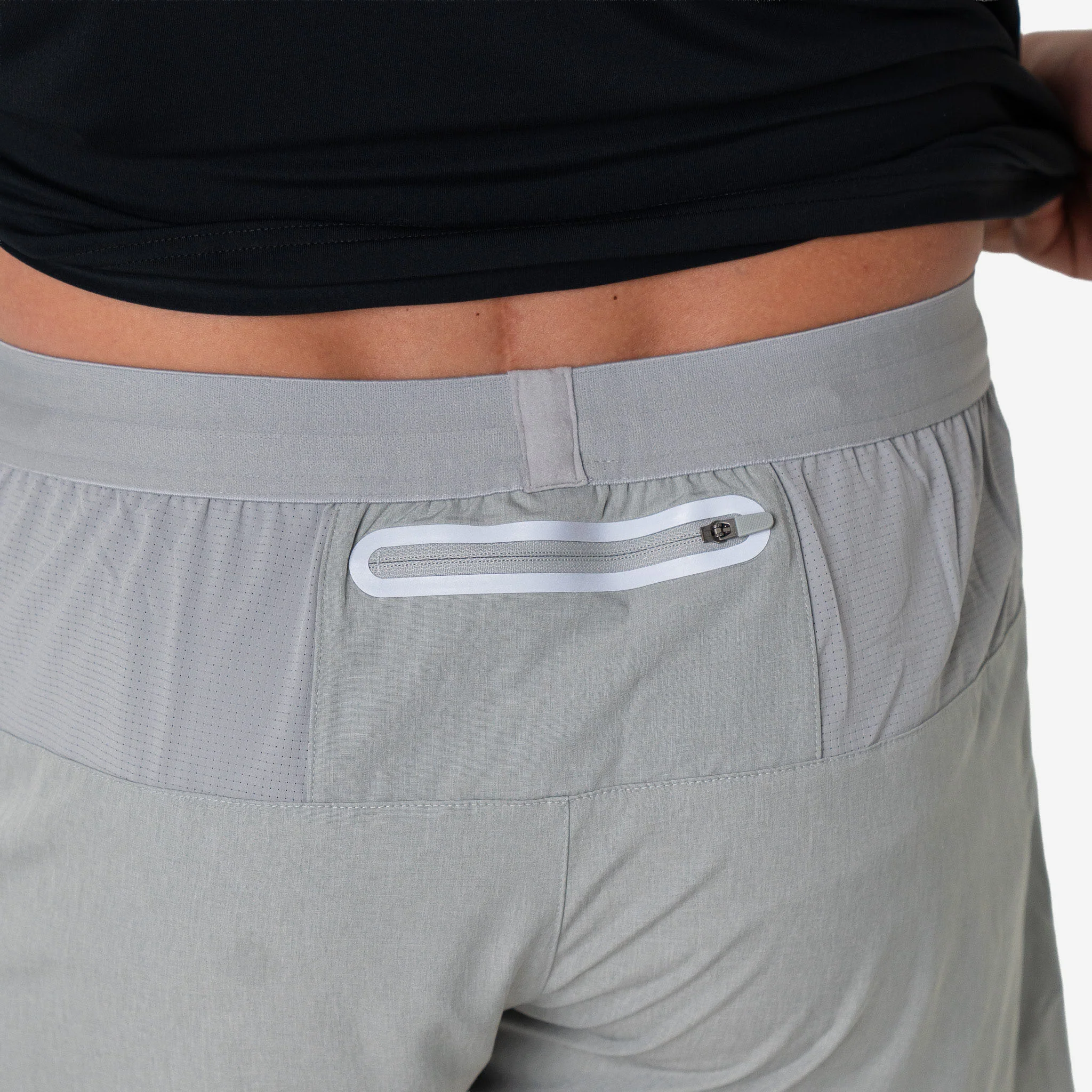 Training Short - Heather Light Grey - Image 9