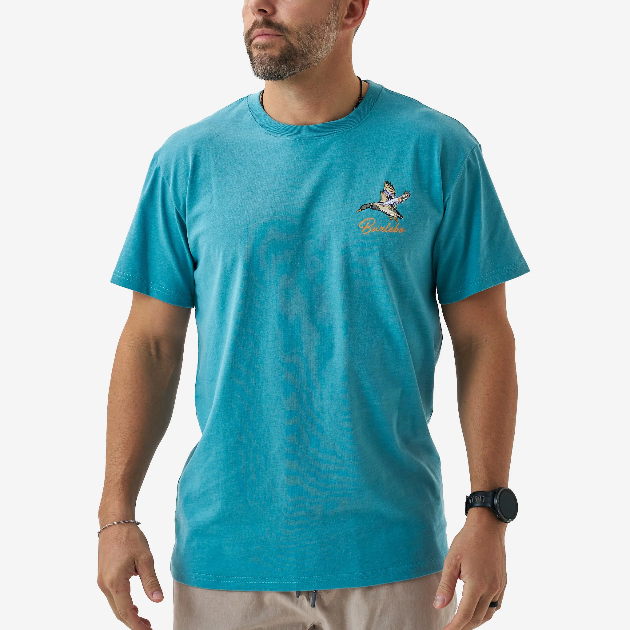Short Sleeve Tee - Pintail Triangle Duck - Cyan - Image 3