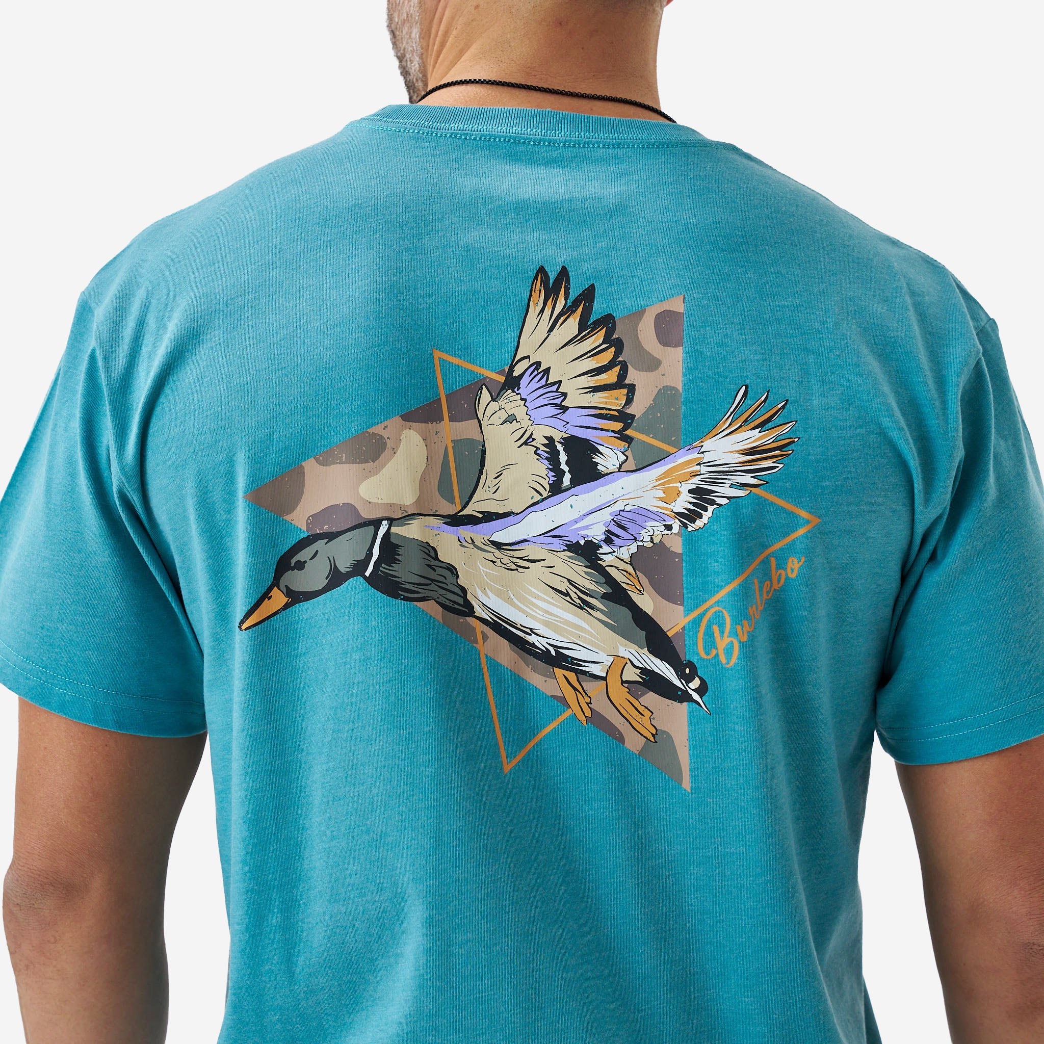 Short Sleeve Tee - Pintail Triangle Duck - Cyan - Image 5