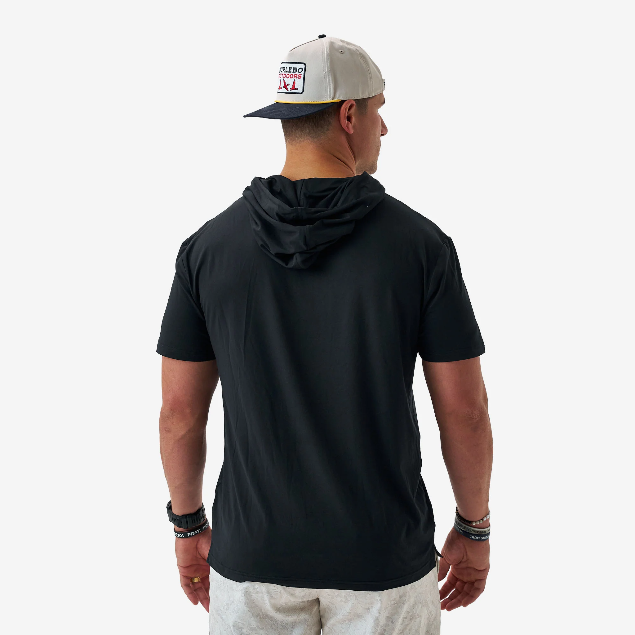 Short Sleeve Performance Hoodie - Black - Image 4
